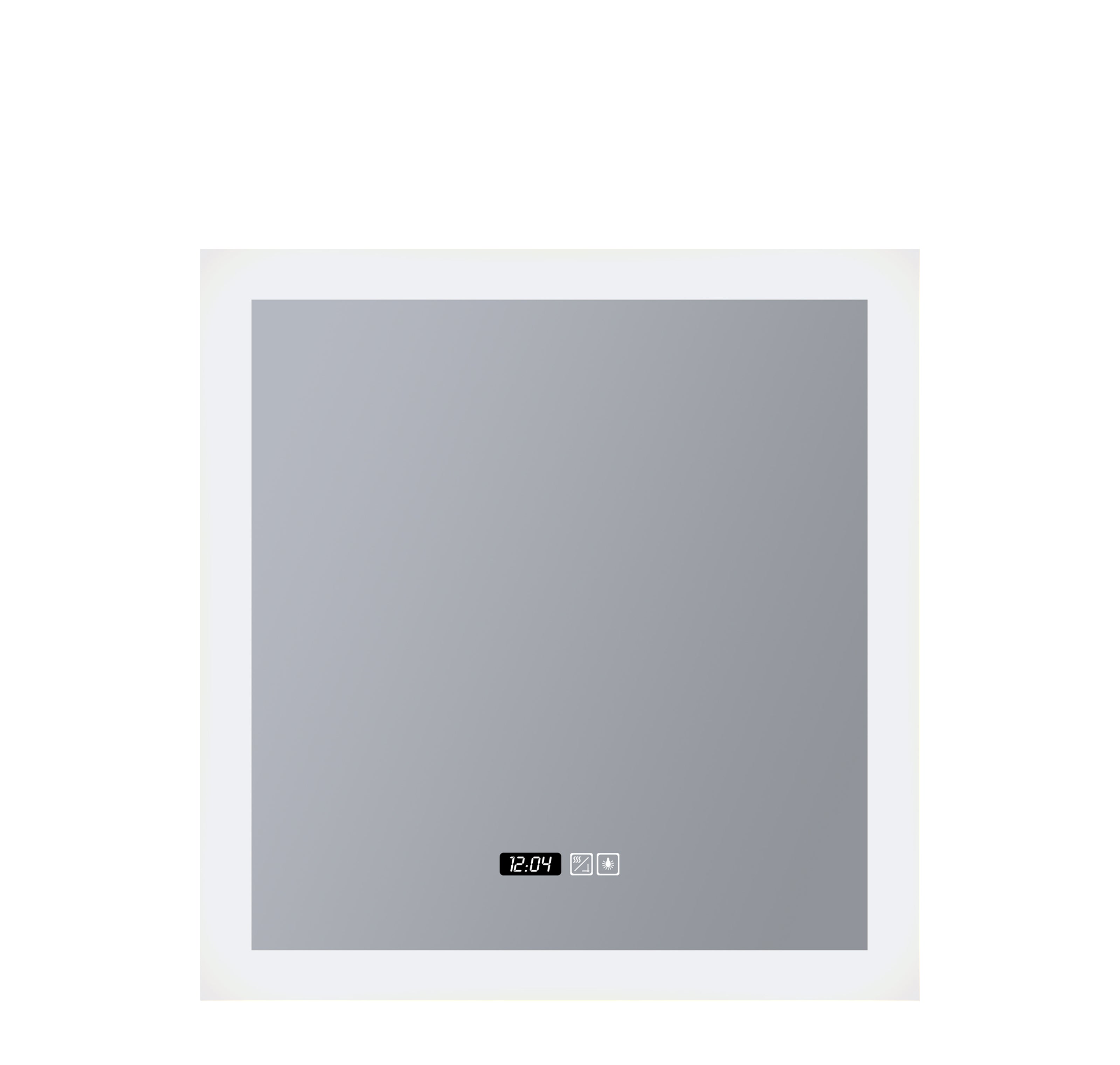 Searchlight Soho Bathroom Mirror - Digital Clock & Demister