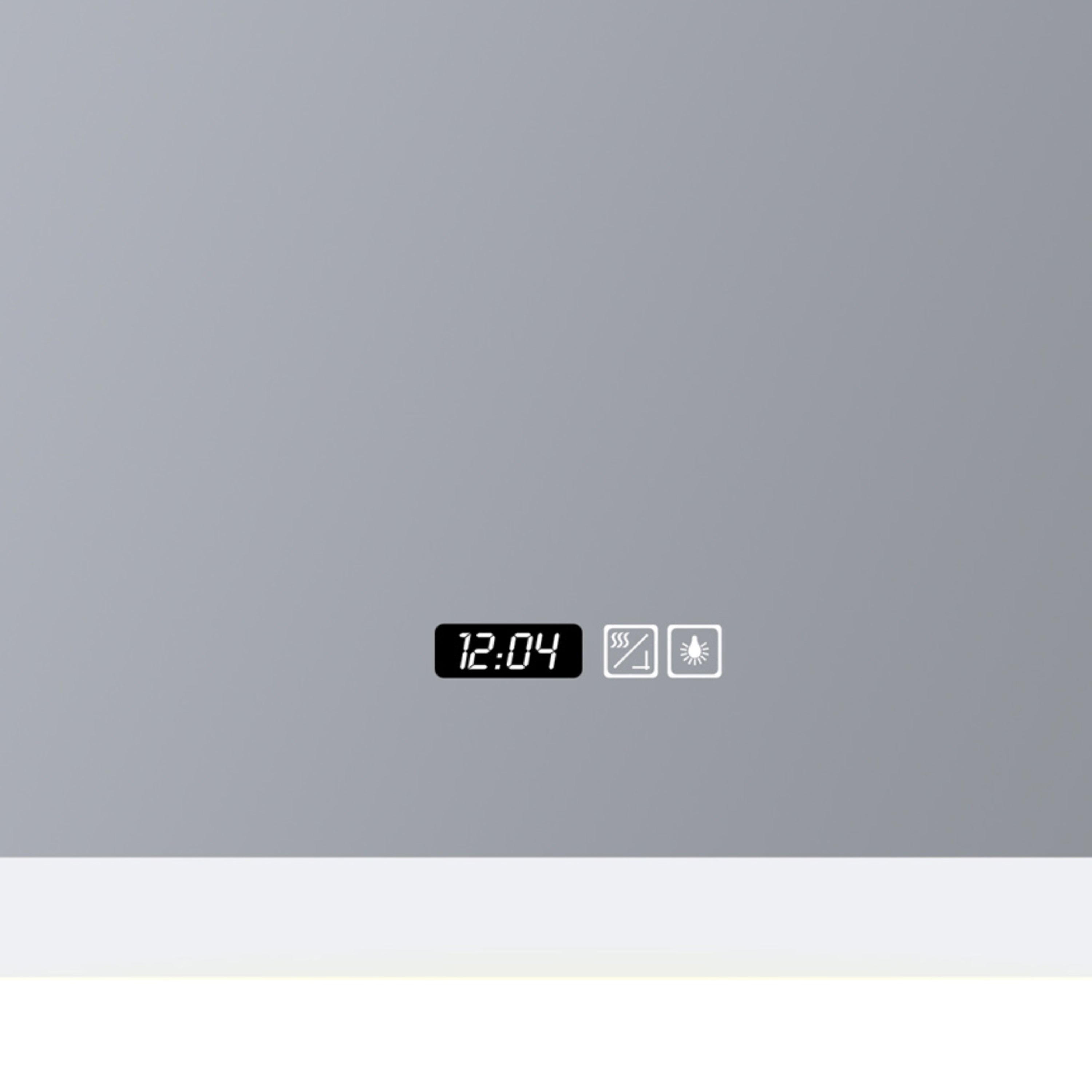 Searchlight Soho Bathroom Mirror - Digital Clock & Demister