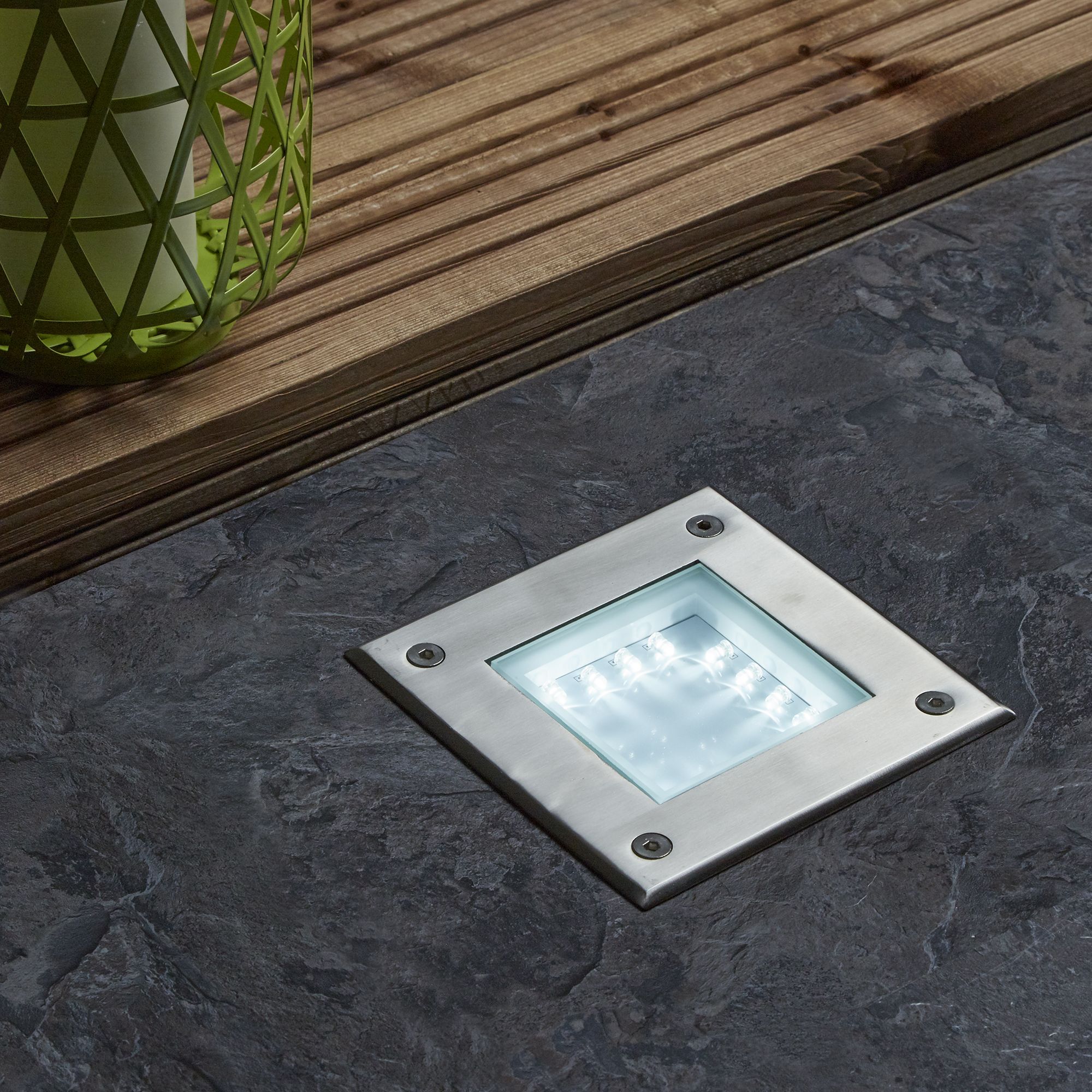 Searchlight Walkover LED Recessed Square - Stainless Steel