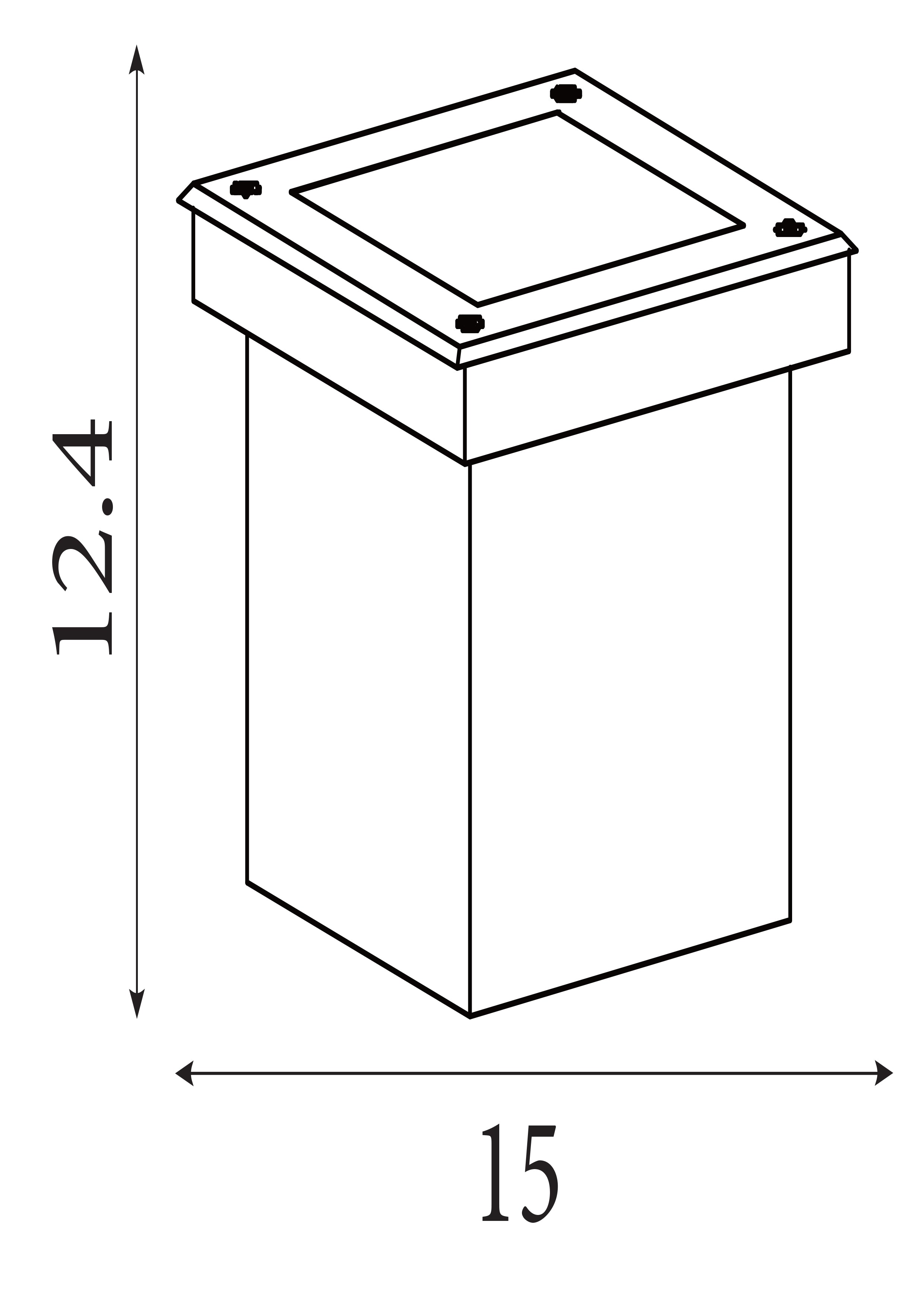 Searchlight Walkover LED Recessed Square - Stainless Steel