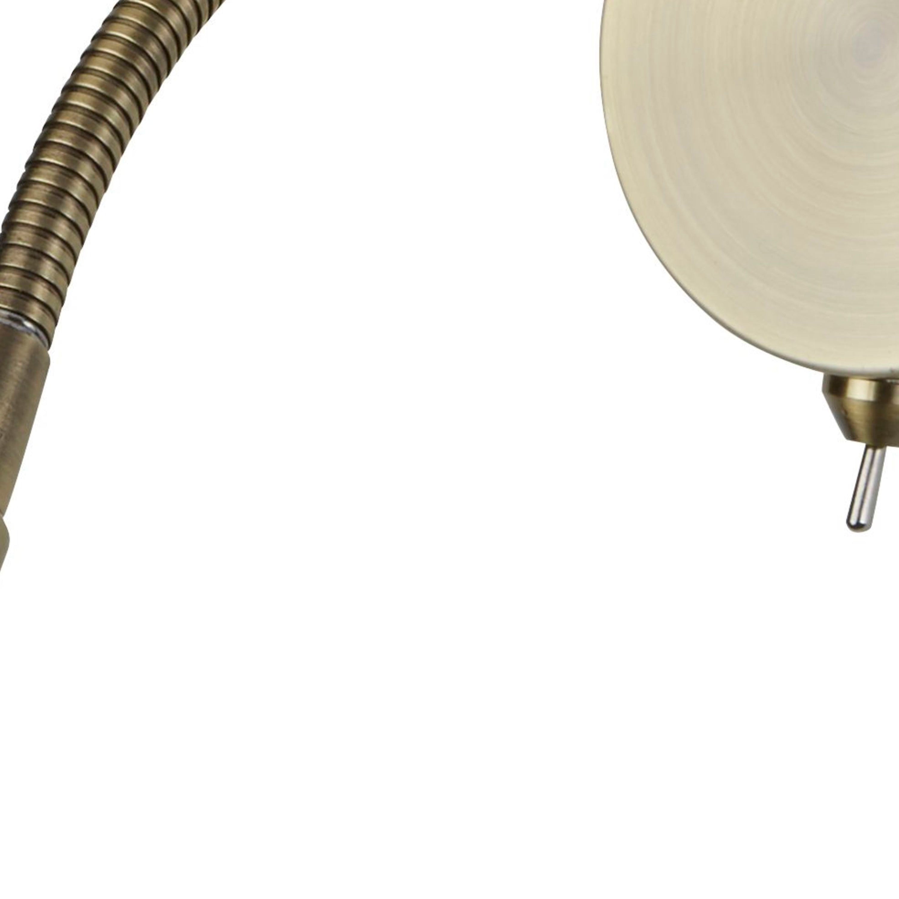 Searchlight Fenton LED Adjustable Wall Light - Antique Brass