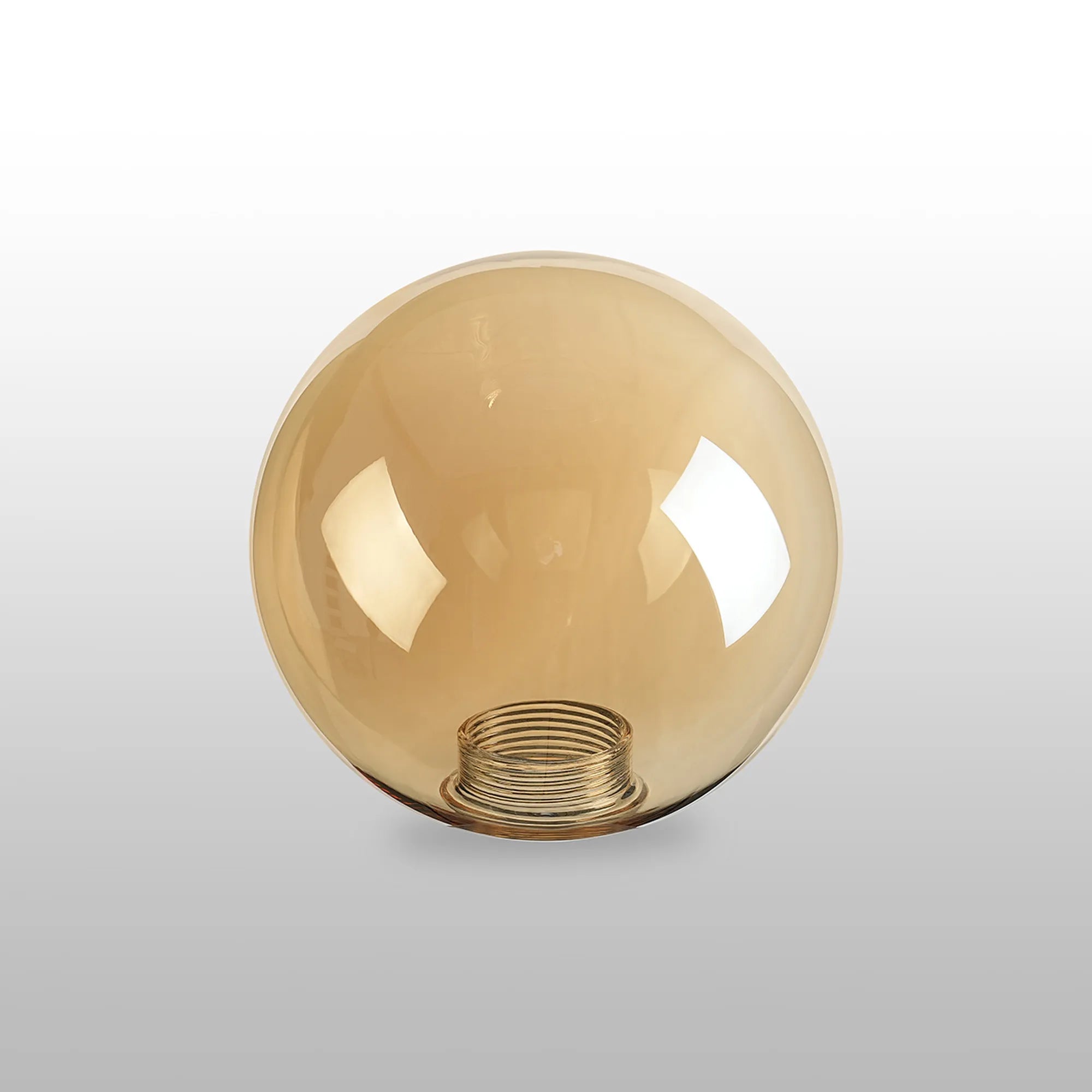 Sycamore 15cm Round Glass Shade - Amber Plated