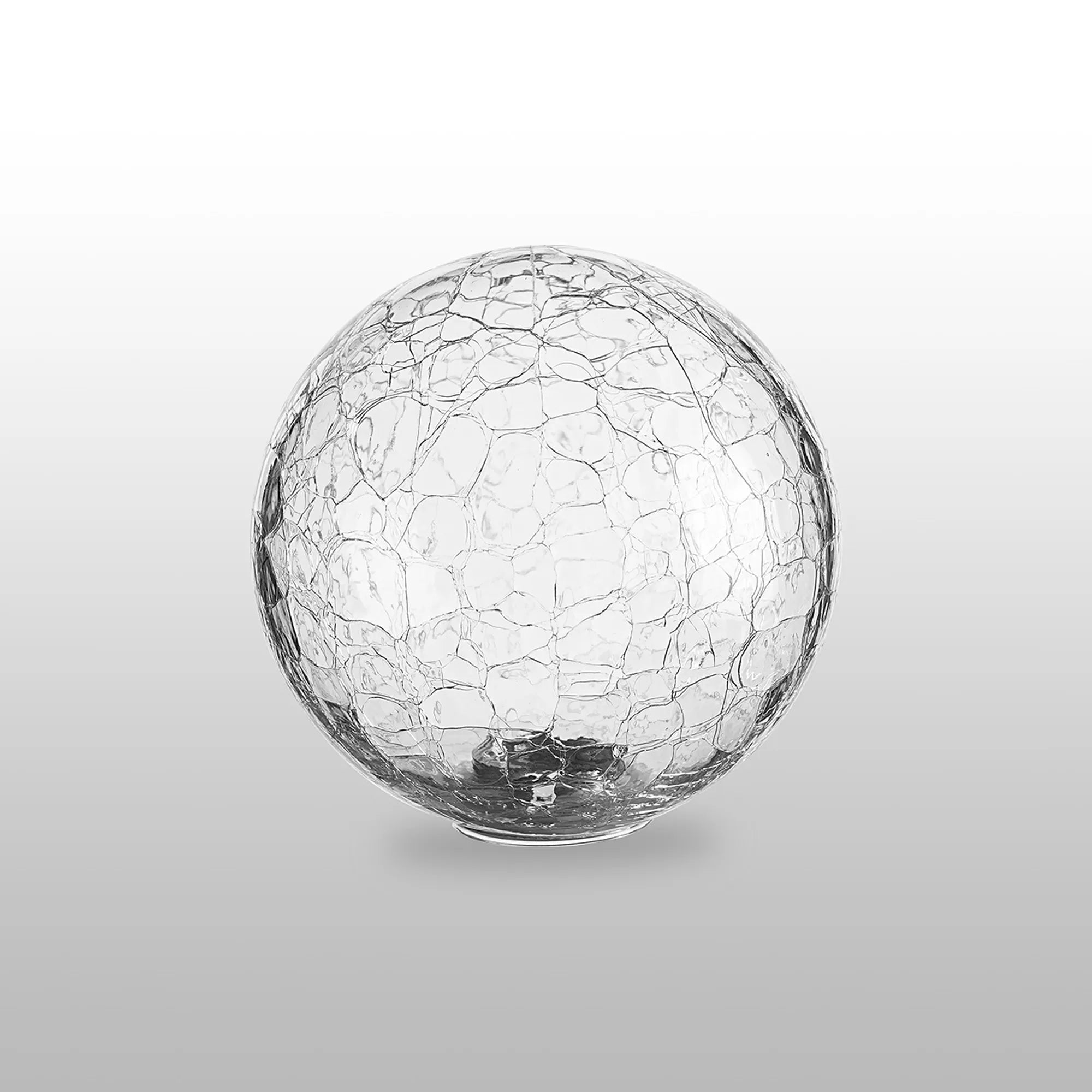 Sycamore 15cm Round Crackled Glass Shade - Clear