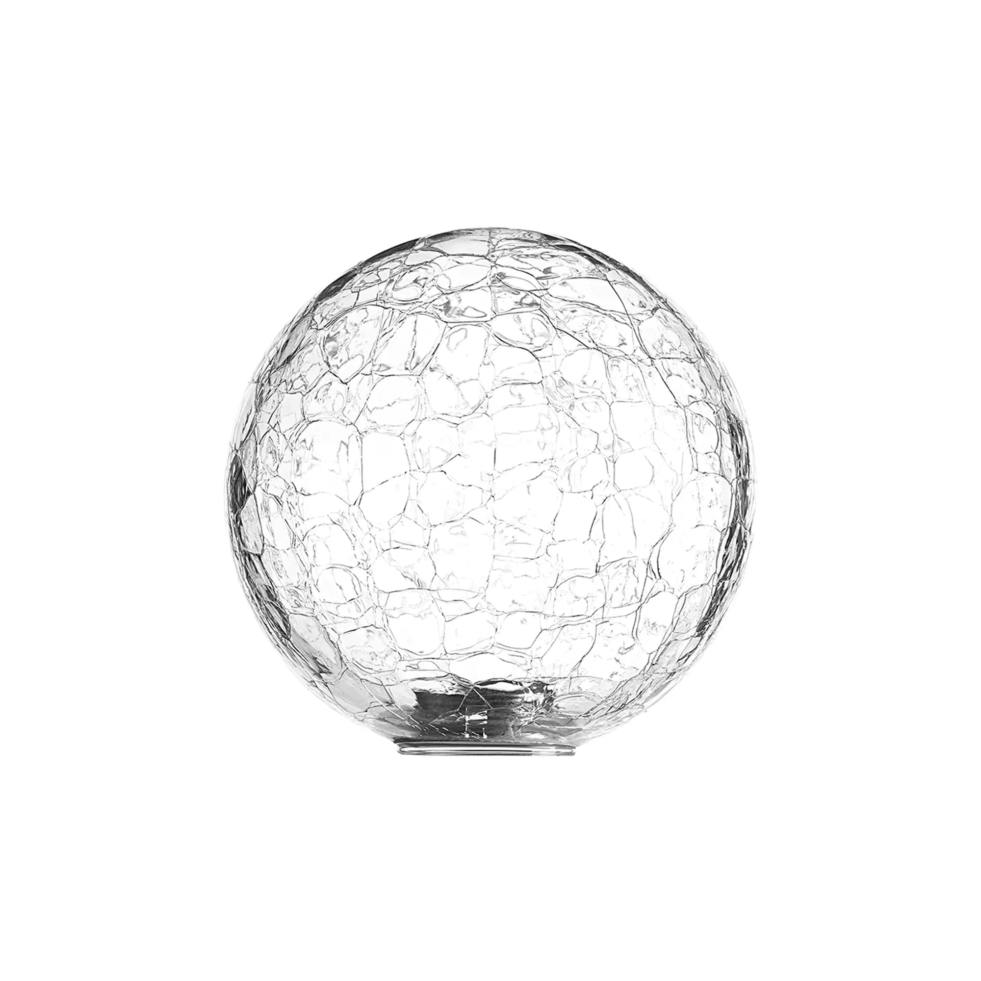 Sycamore 15cm Round Crackled Glass Shade - Clear