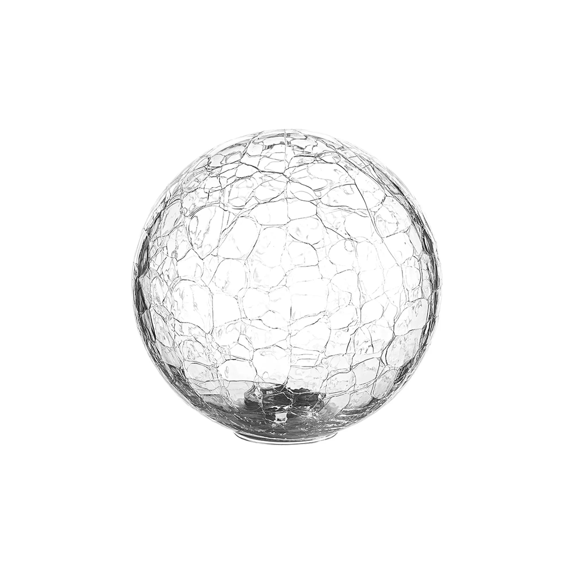 Sycamore 15cm Round Crackled Glass Shade - Clear