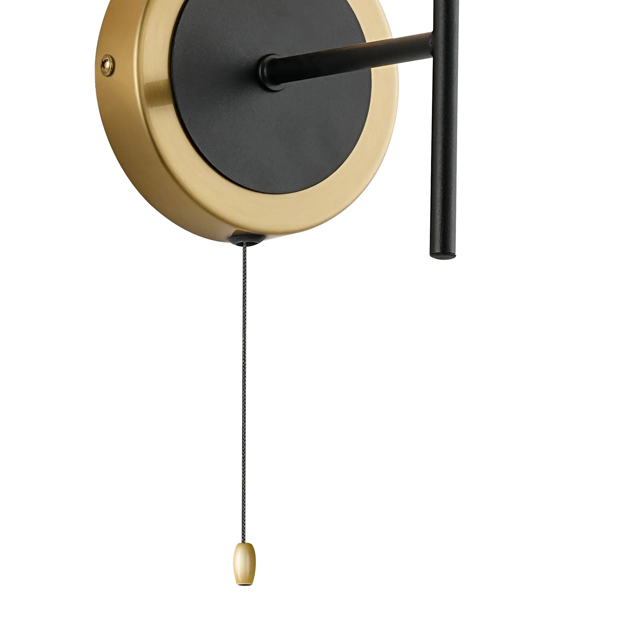 Sycamore Switched Wall Light with 15cm Round Double Textured Smooth & Ribbed Glass Shade - Brass, Smoke Plated & Satin Black