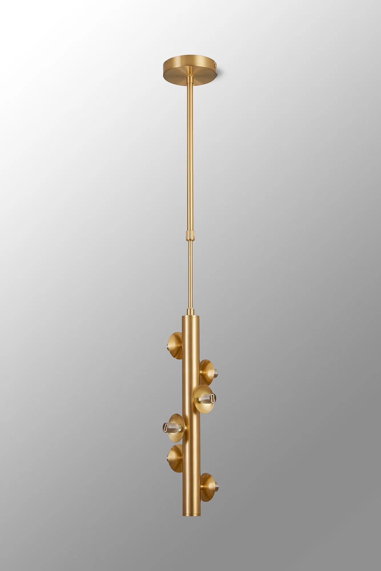 Deacon Vertical Linear Telescopic Pendant (Frame Only) 6 Light - Satin Gold