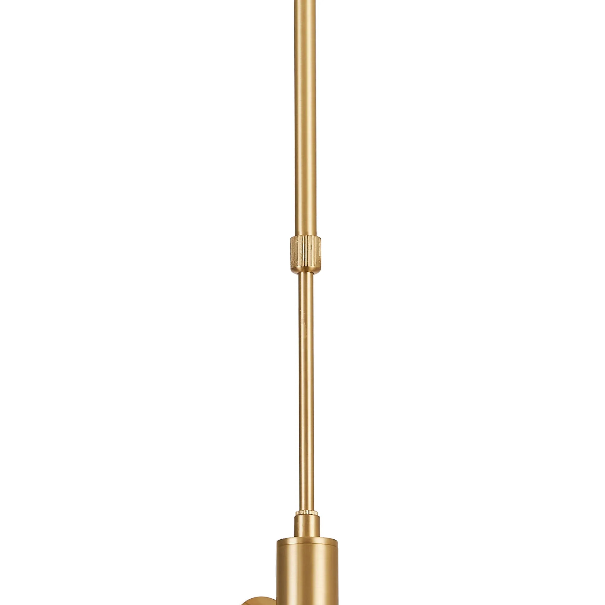 Deacon Vertical Linear Telescopic Pendant (Frame Only) 6 Light - Satin Gold