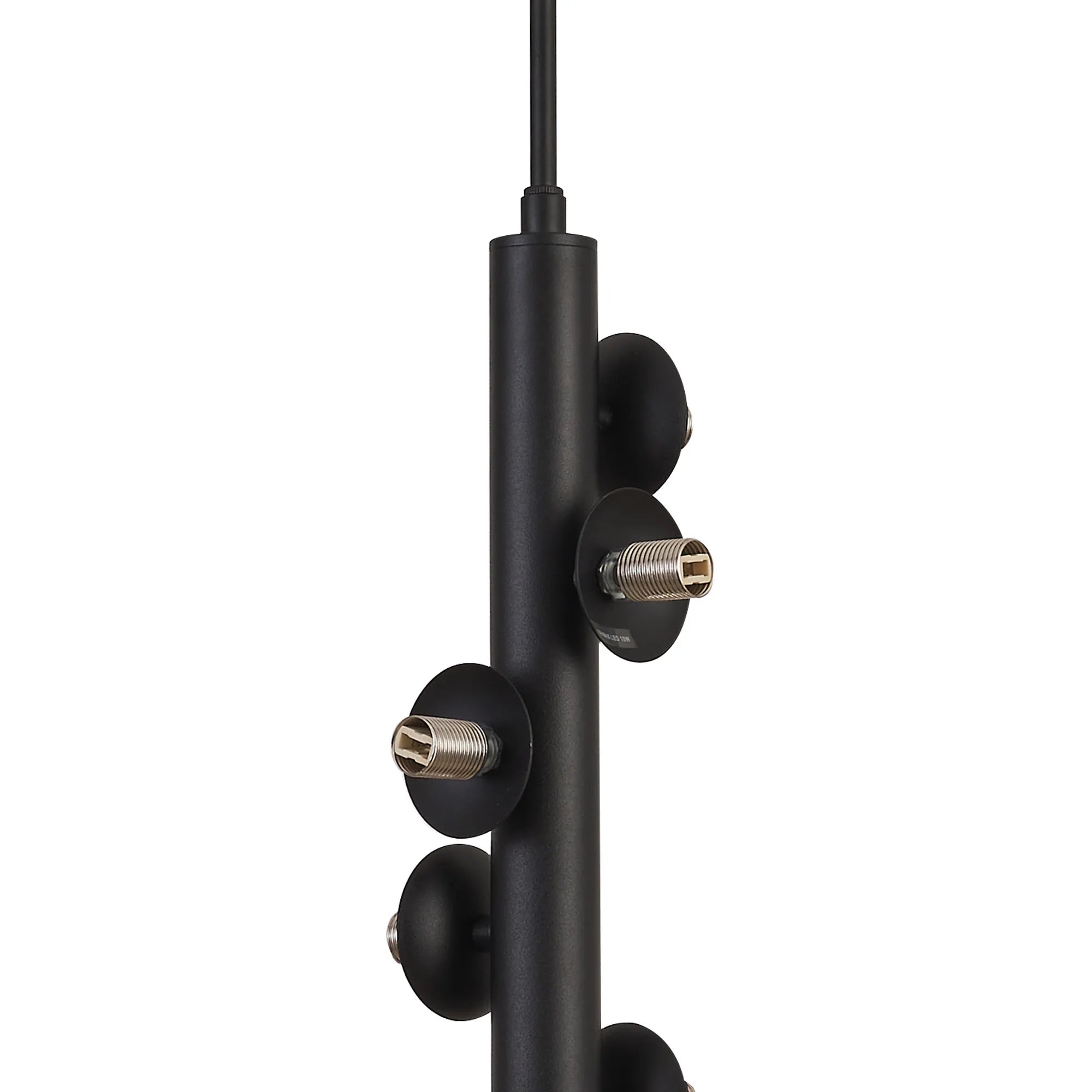 Deacon Vertical Linear Telescopic Pendant (Frame Only) 10 Light - Satin Black