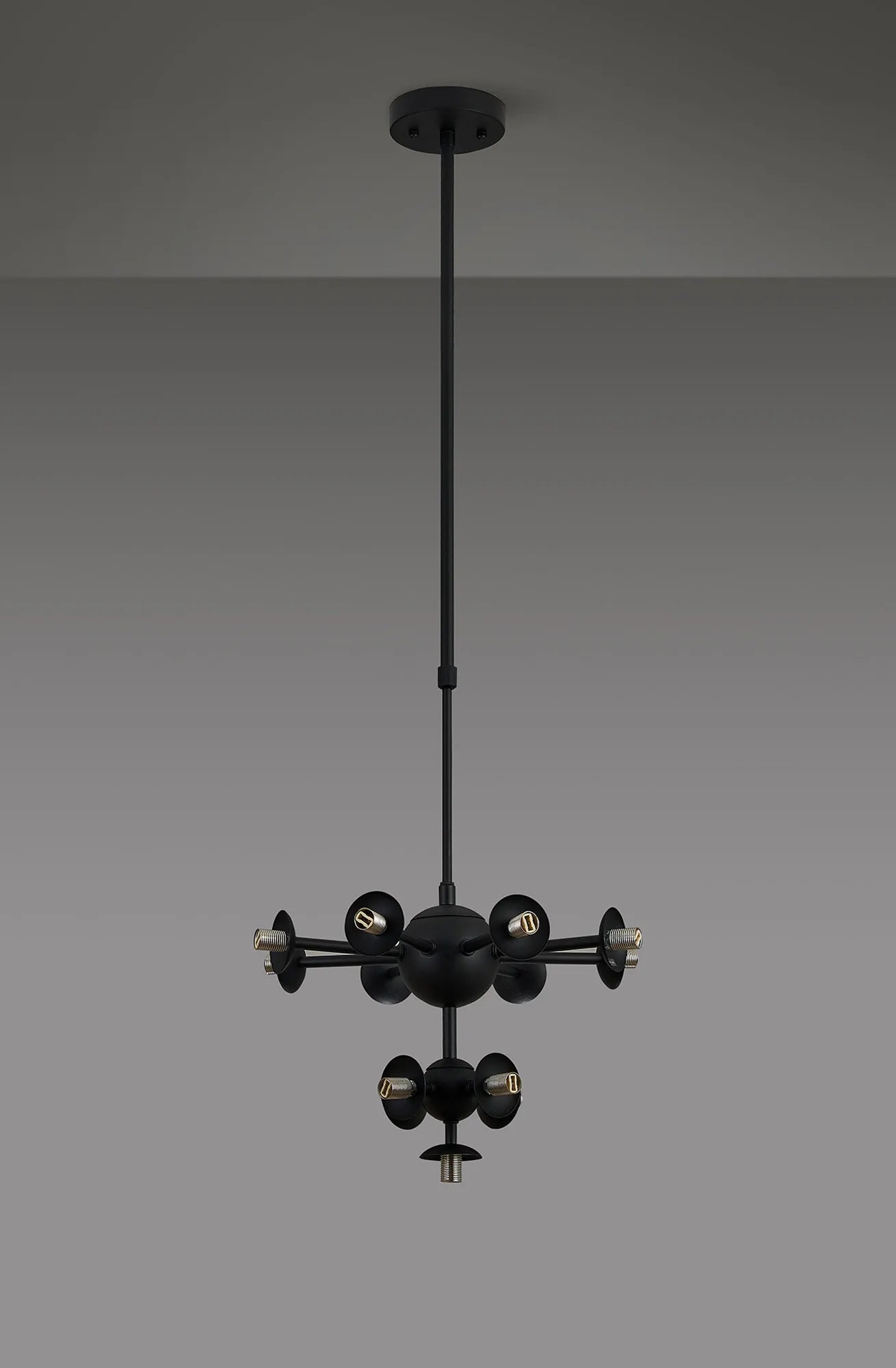 Deacon Telescopic Multi Arm Pendant (Frame Only) 13 Light - Satin Black