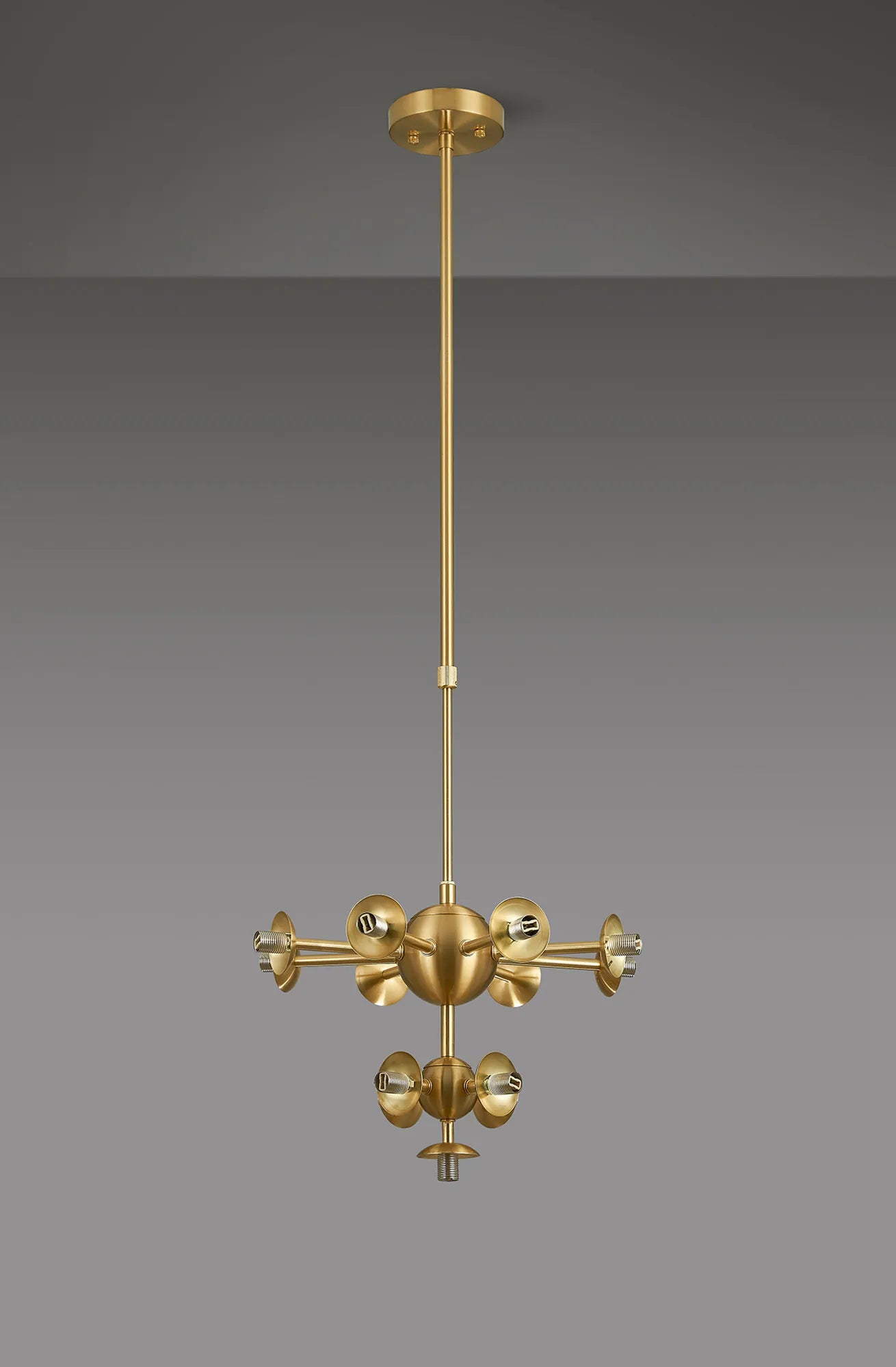Deacon Telescopic Multi Arm Pendant (Frame Only) 13 Light - Satin Gold