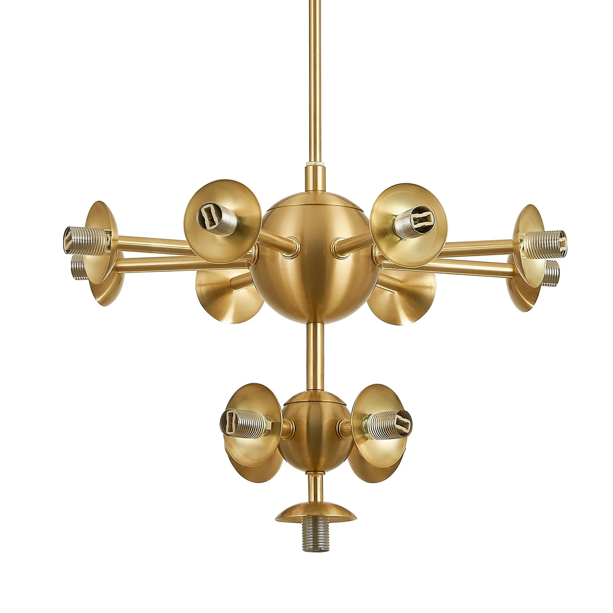 Deacon Telescopic Multi Arm Pendant (Frame Only) 13 Light - Satin Gold
