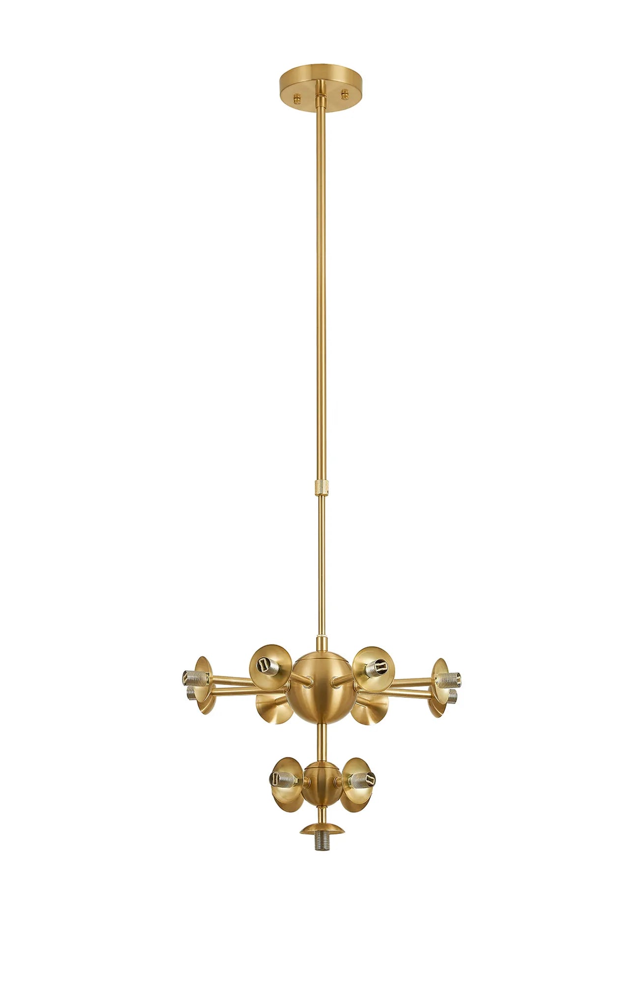 Deacon Telescopic Multi Arm Pendant (Frame Only) 13 Light - Satin Gold
