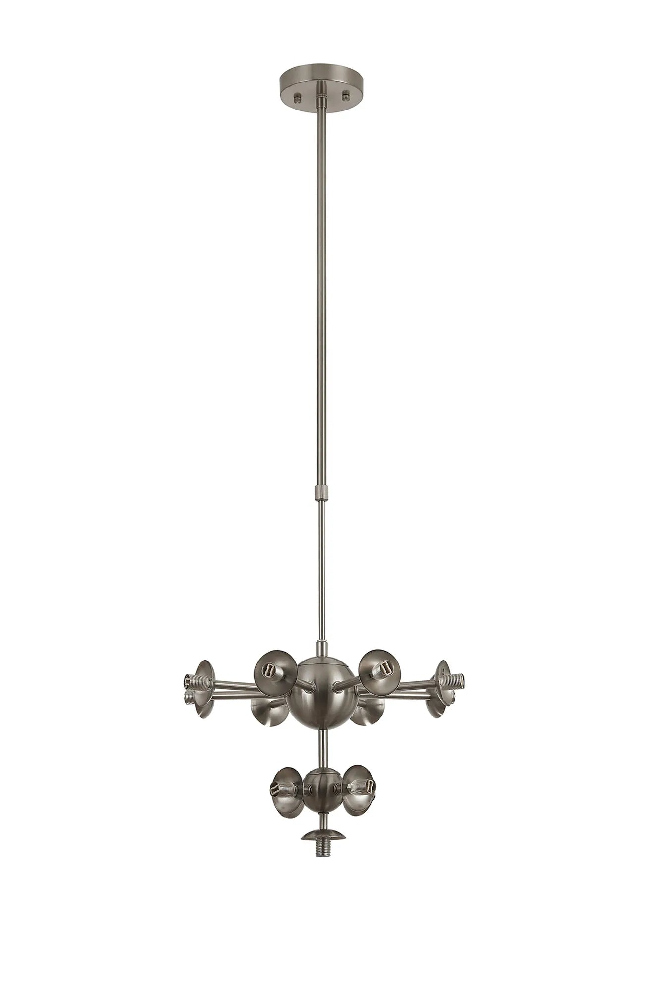 Deacon Telescopic Multi Arm Pendant (Frame Only) 13 Light - Satin Nickel