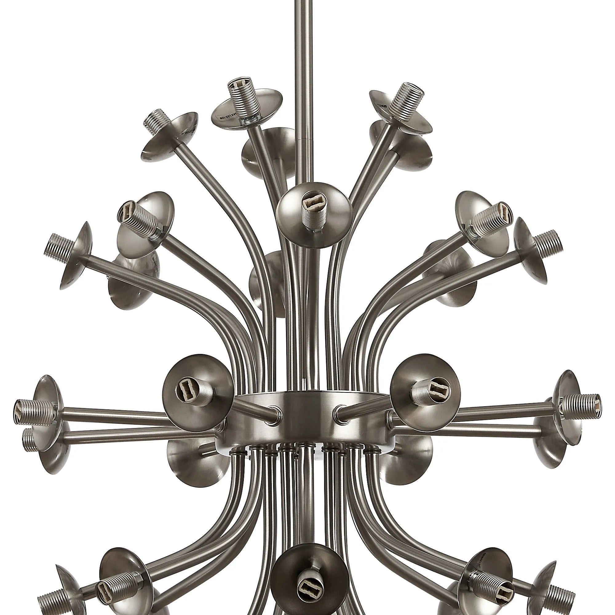 Deacon Fixed Multi Arm Sphere Pendant (Frame Only) 35 Light - Satin Nickel