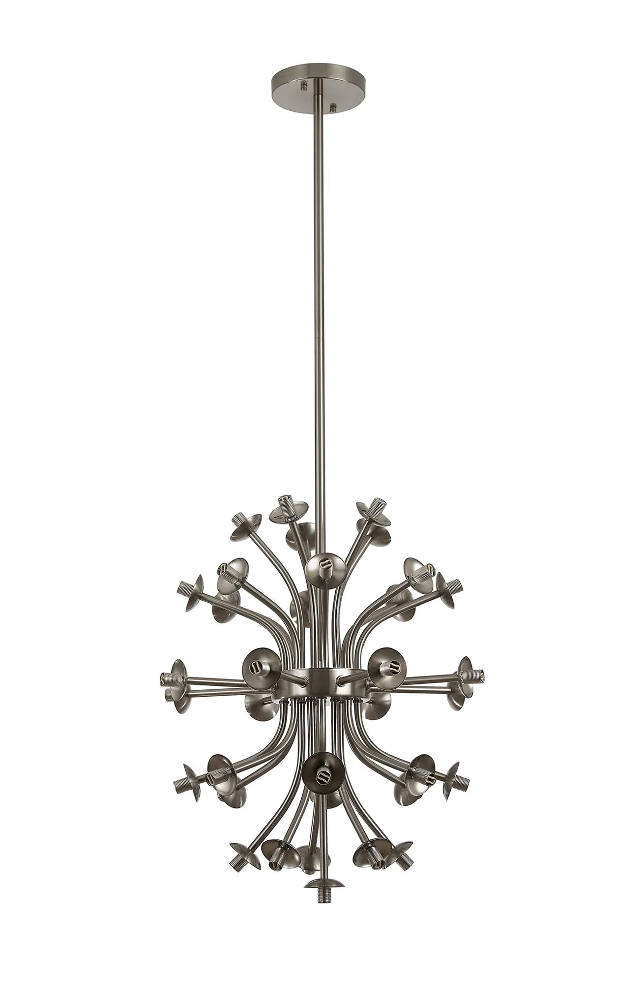 Deacon Fixed Multi Arm Sphere Pendant (Frame Only) 35 Light - Satin Nickel