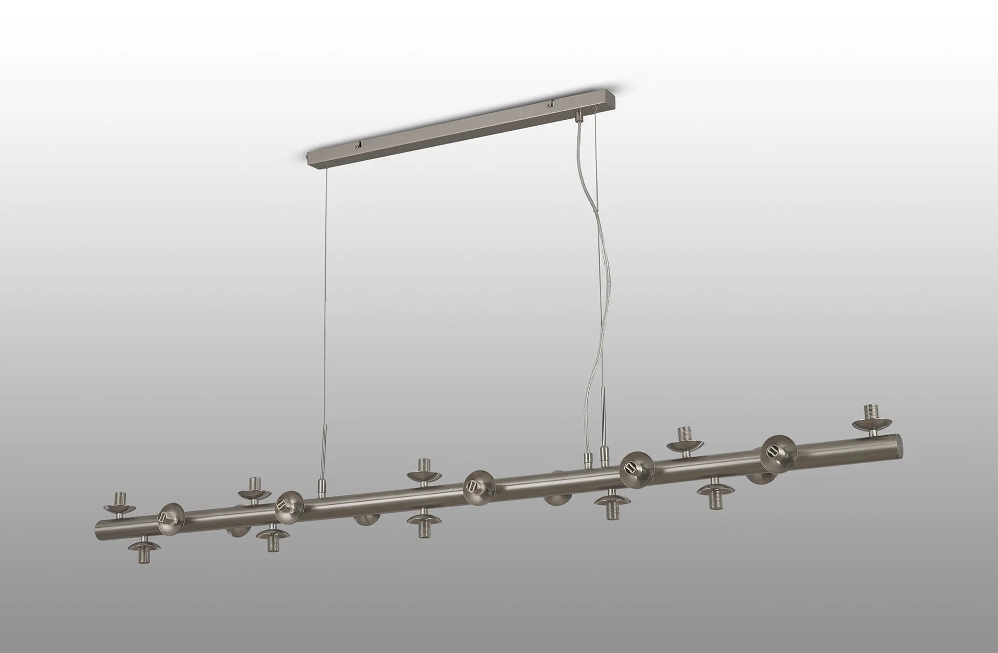 Deacon Linear Pendant (Frame Only) 19 Light - Satin Nickel