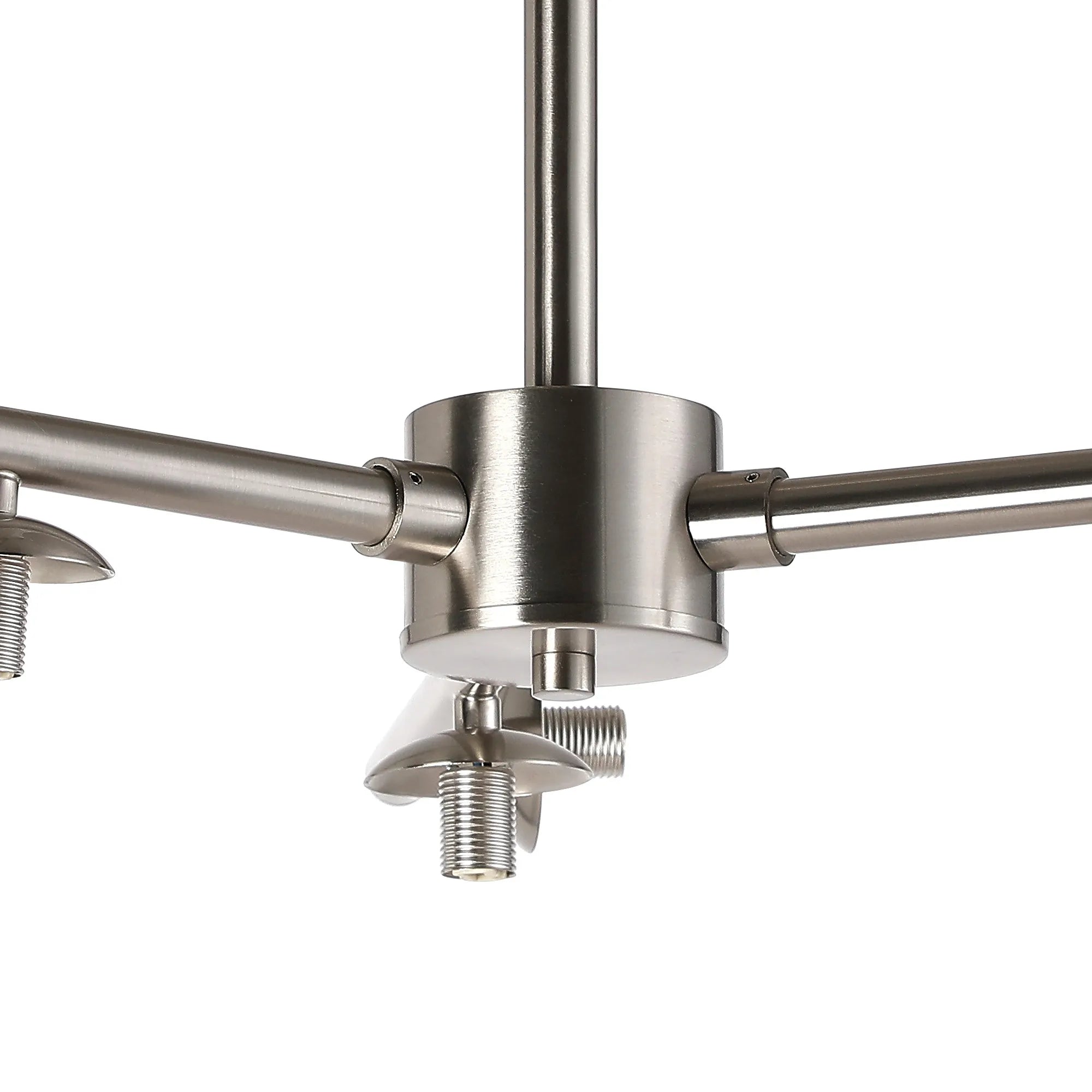 Deacon Semi-Flush 3 Arm Ceiling Light - (Frame Only) 6 Light - Satin Nickel