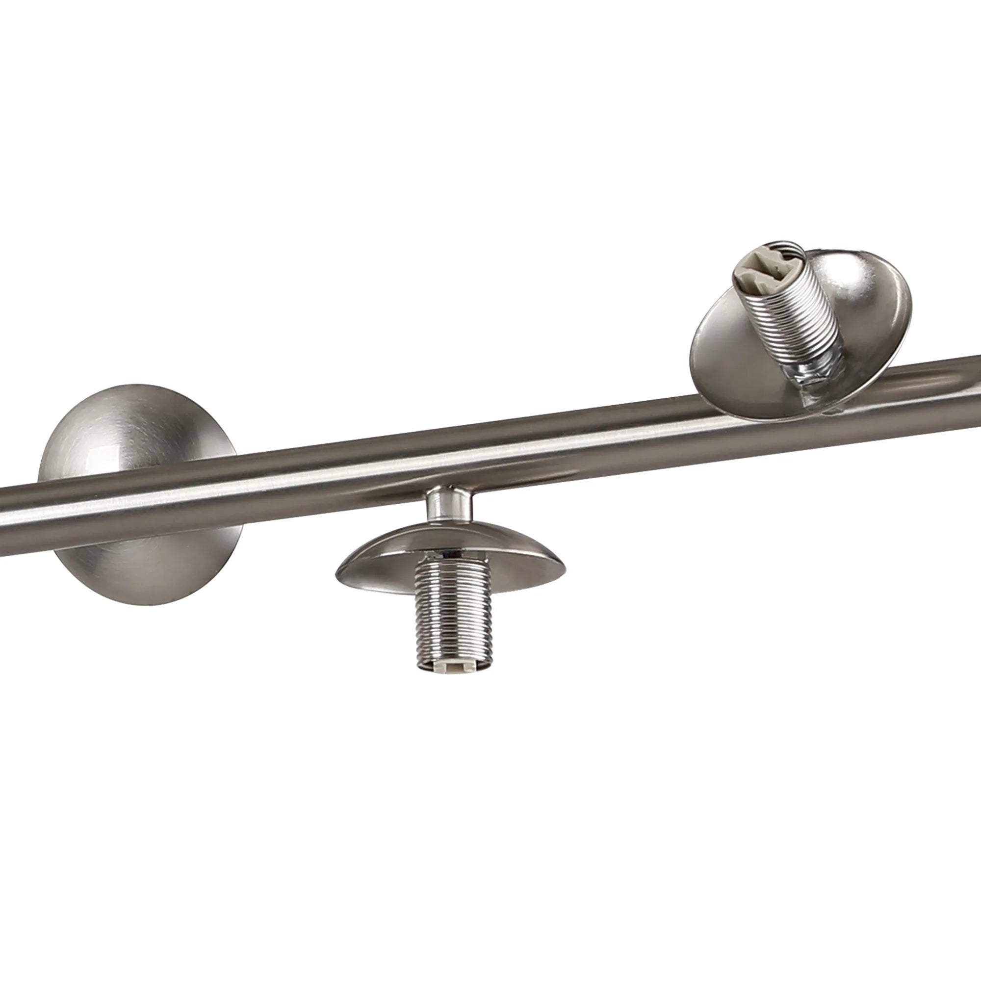 Deacon Semi-Flush 3 Arm Ceiling Light - (Frame Only) 9 Light - Satin Nickel