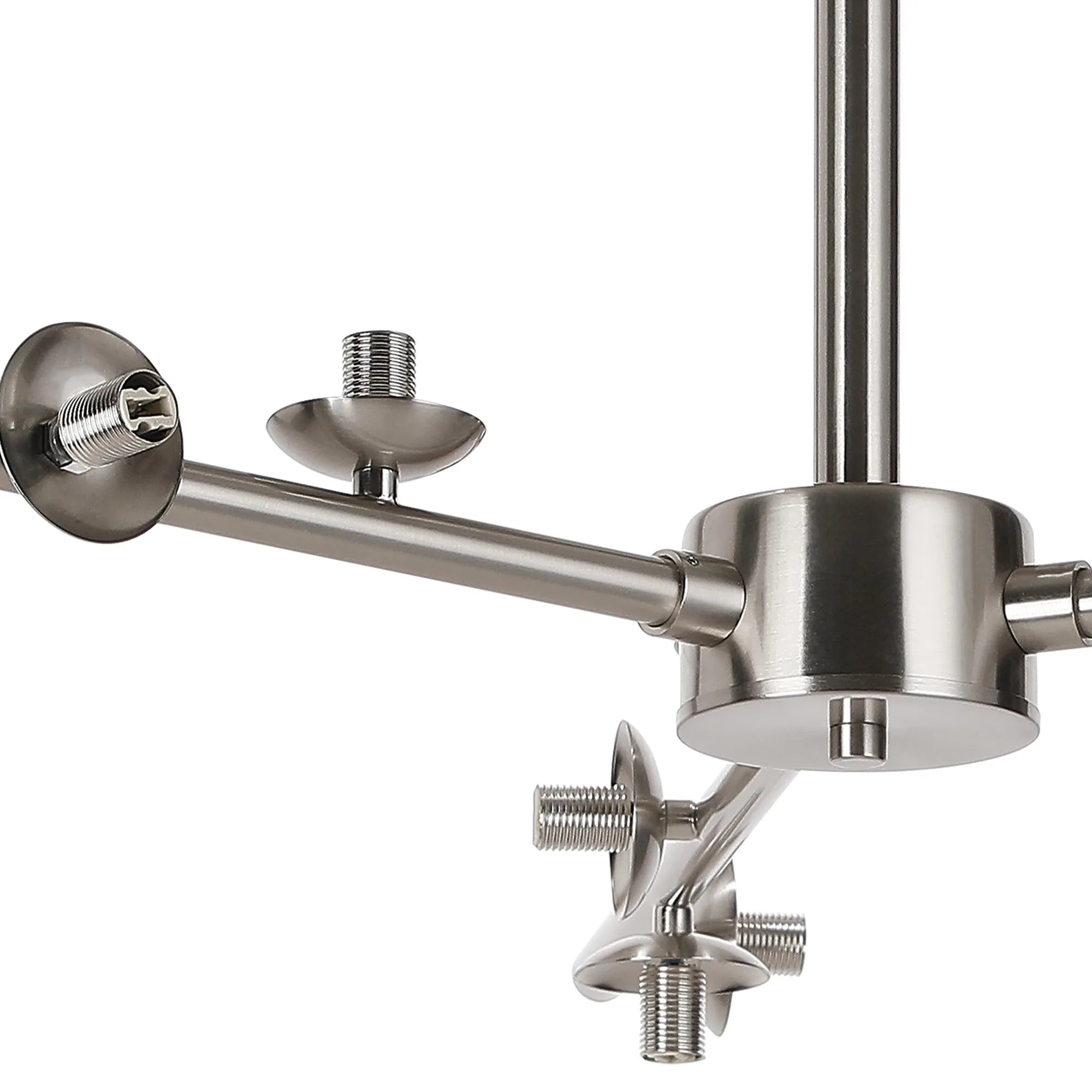 Deacon Semi-Flush 3 Arm Ceiling Light - (Frame Only) 12 Light - Satin Nickel