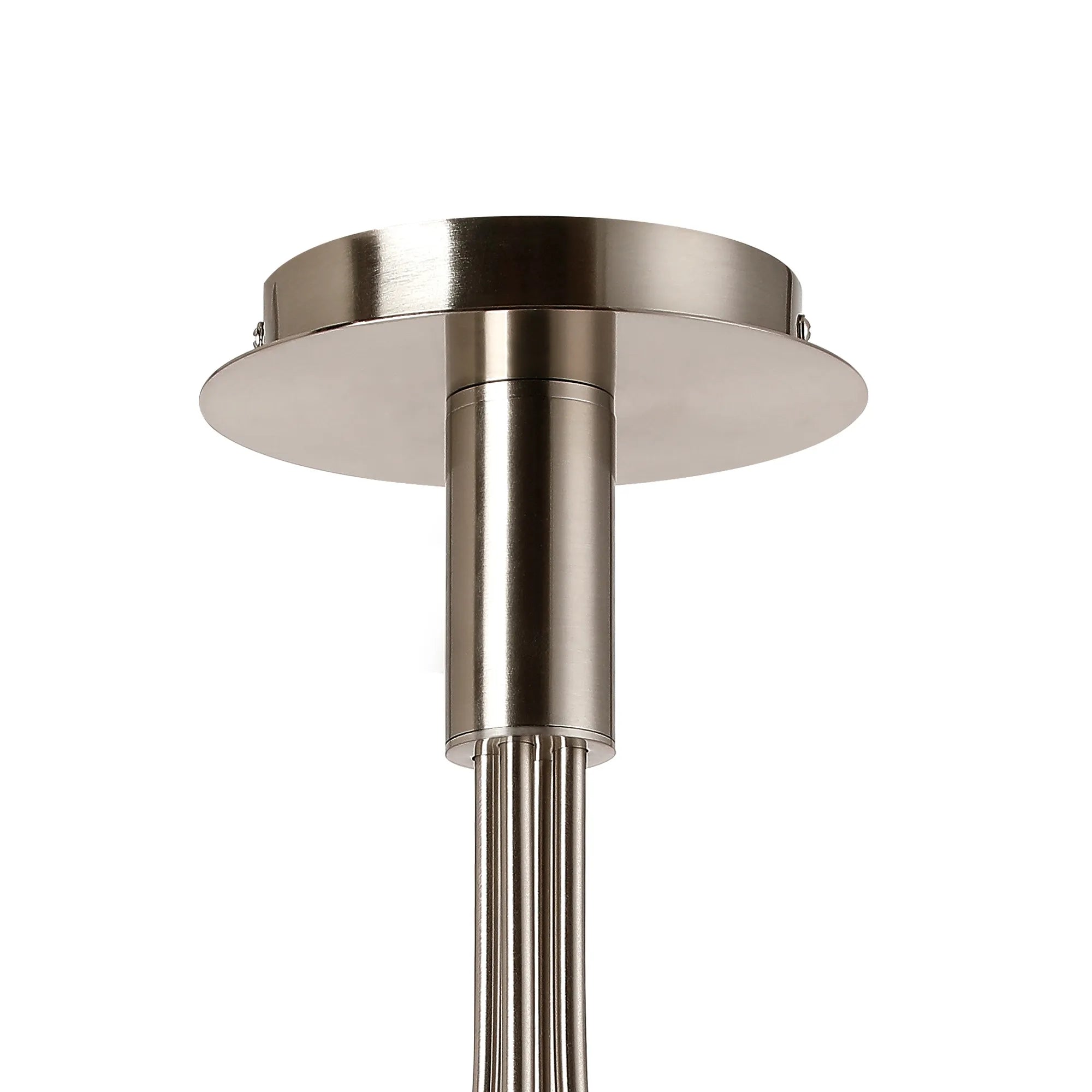 Deacon Semi-Flush Curved Arm Ceiling Light - (Frame Only) 4 Light - Satin Nickel