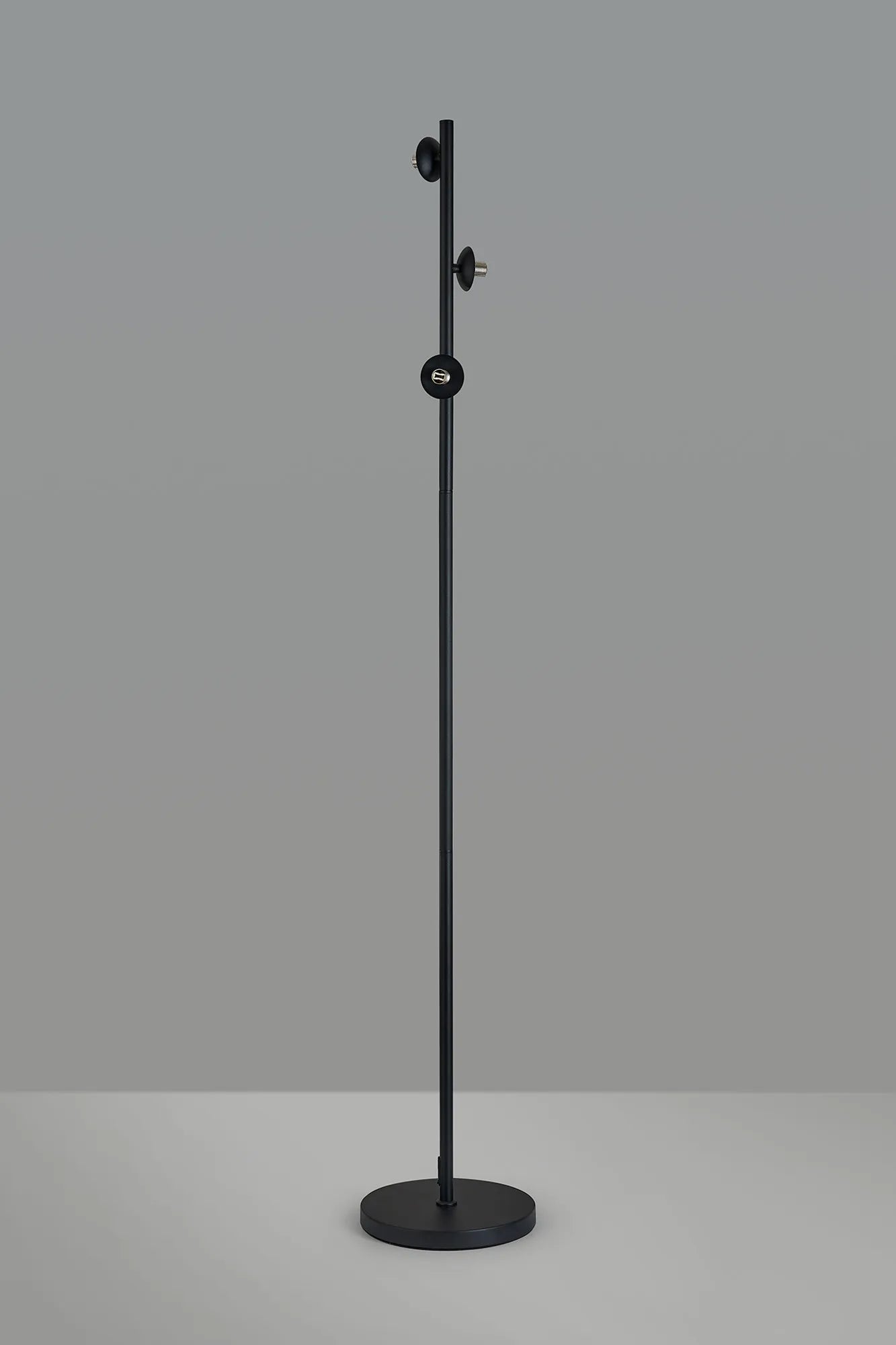 Deacon Floor Lamp Without Shade 3 Light - Satin Black
