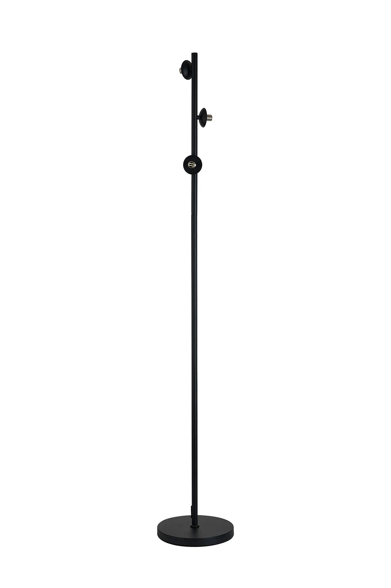 Deacon Floor Lamp Without Shade 3 Light - Satin Black