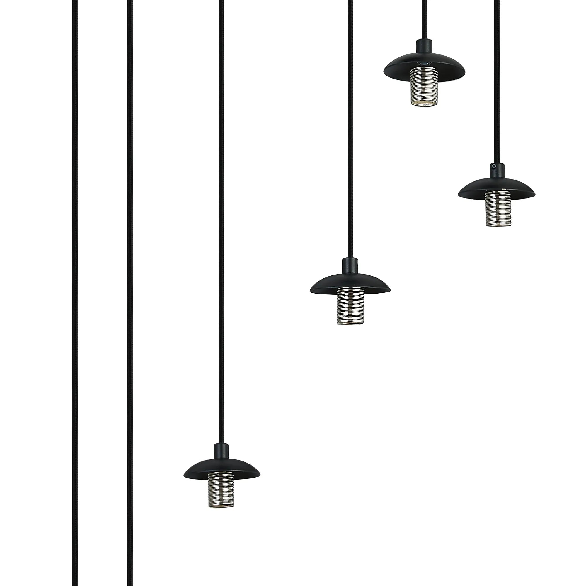 Deacon 40cm Round Pendant (Frame Only) 7 Light - Satin Black