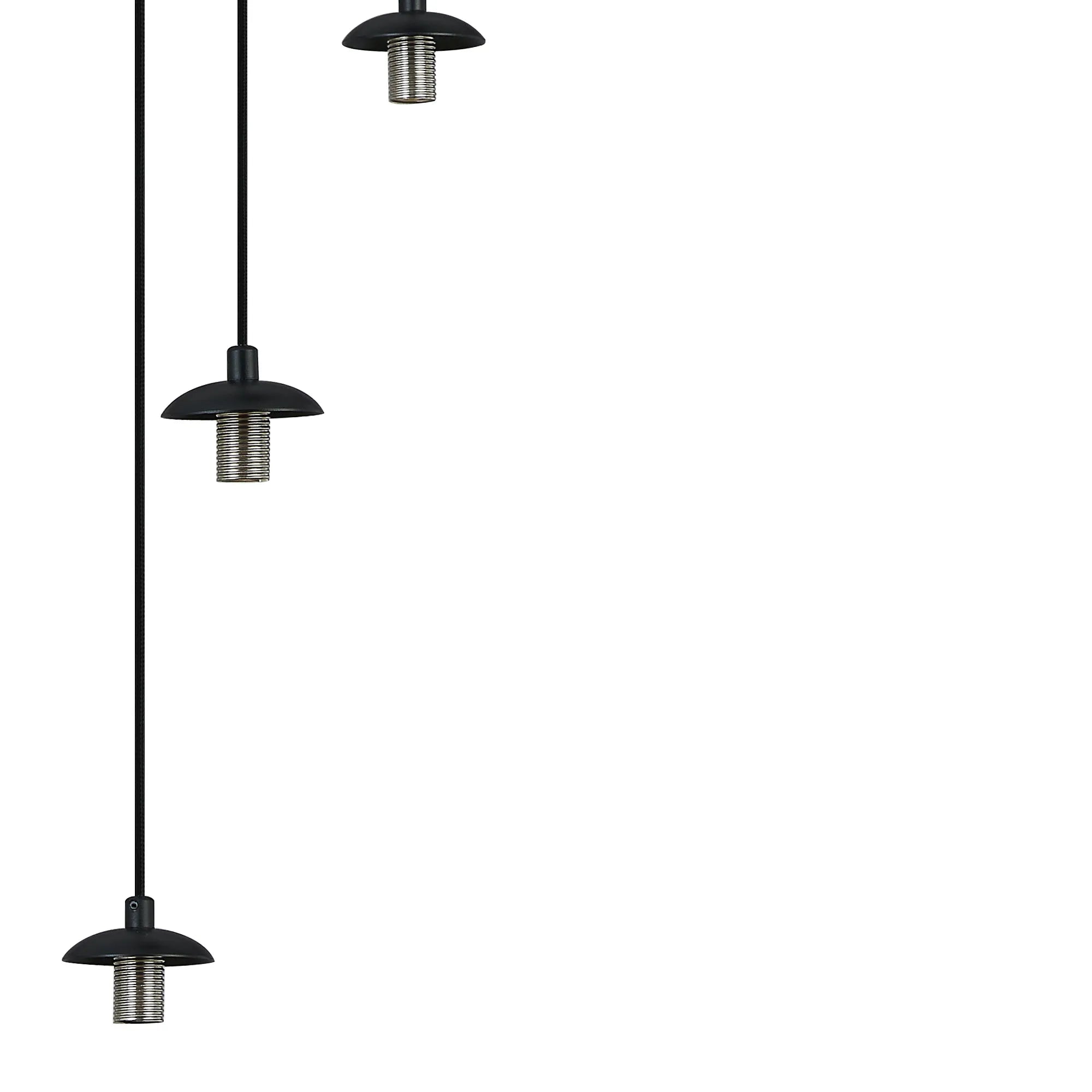Deacon 40cm Round Pendant (Frame Only) 7 Light - Satin Black