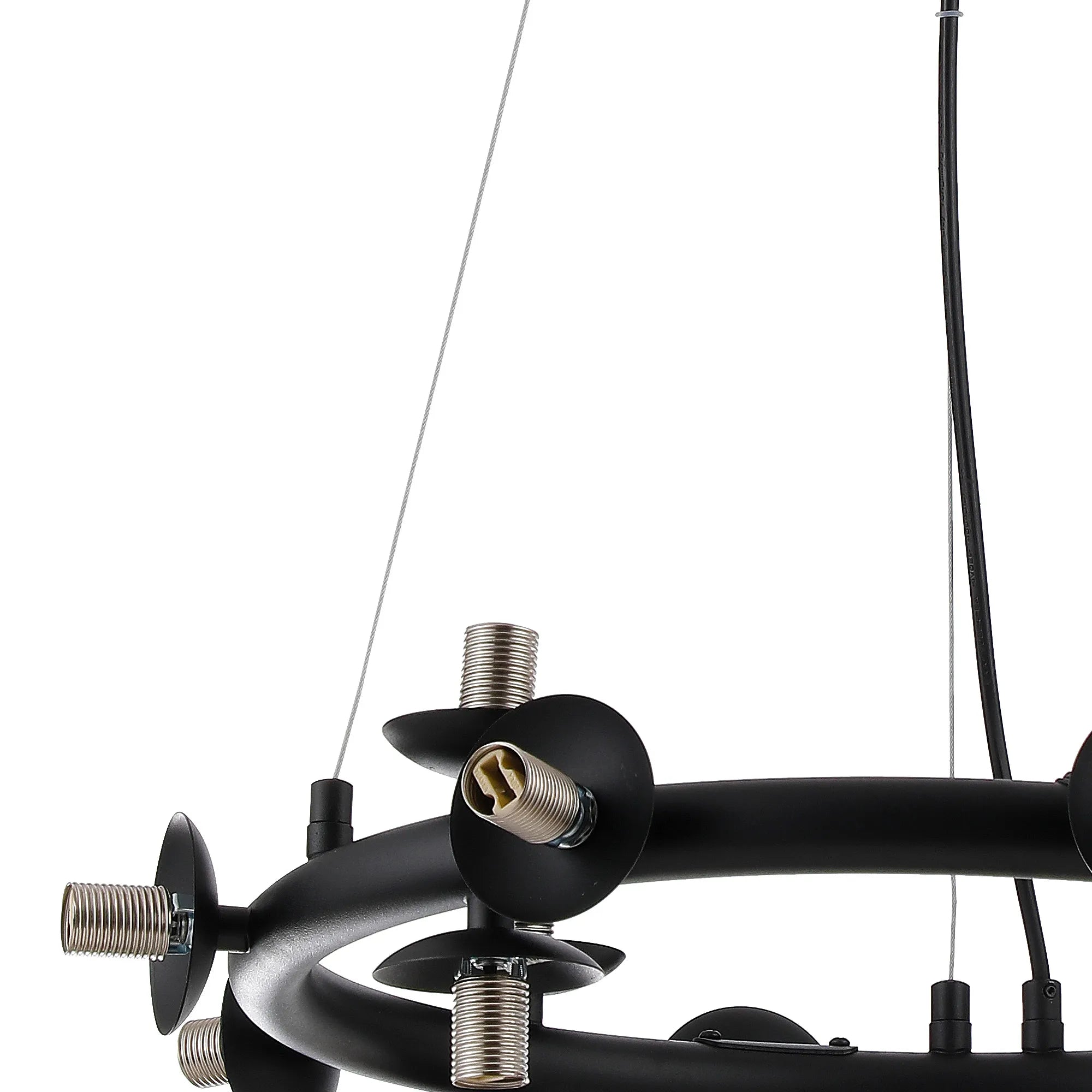 Deacon Circular Pendant (Frame Only) 16 Light - Satin Black