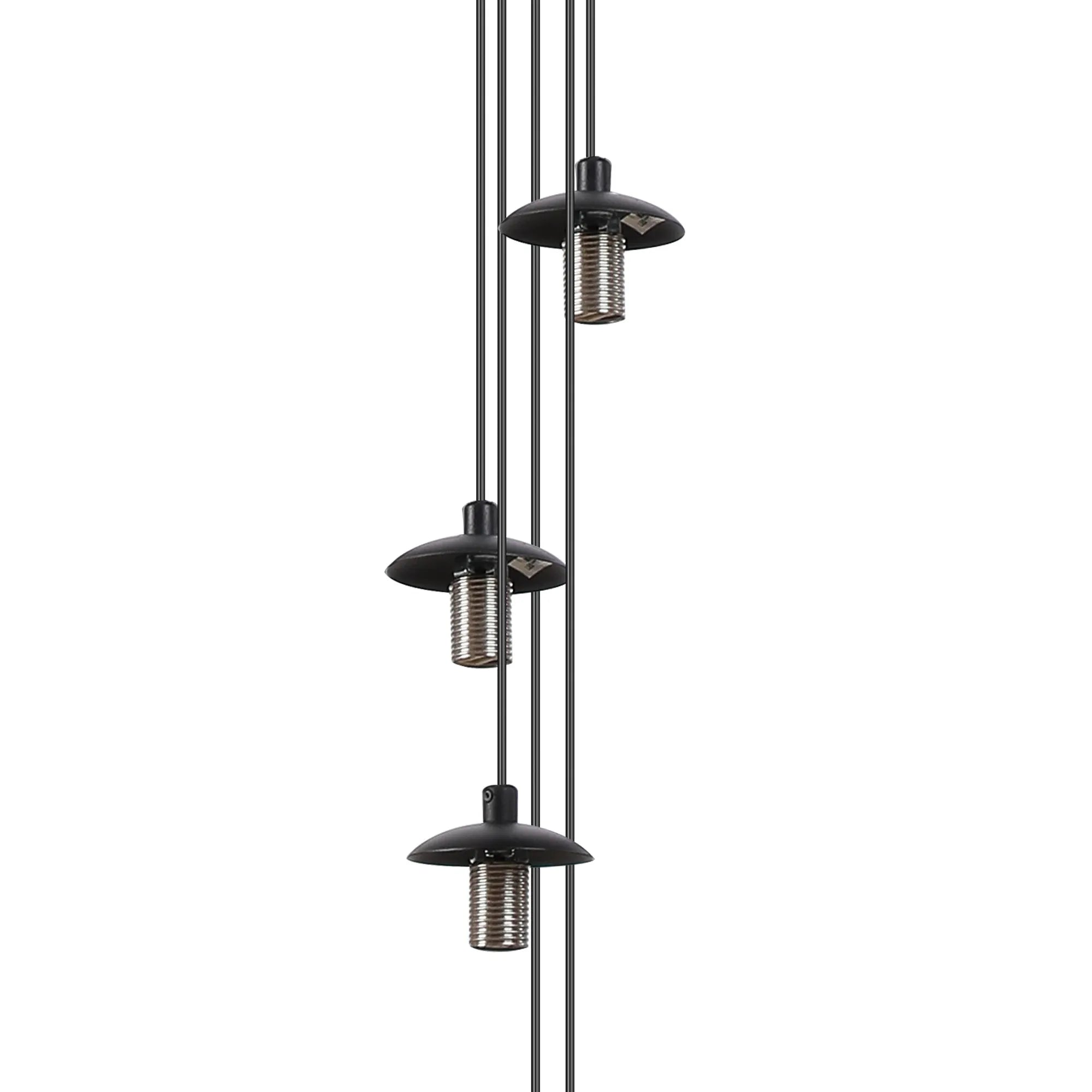 Deacon Pendant (Frame Only) 5 Light - Satin Black