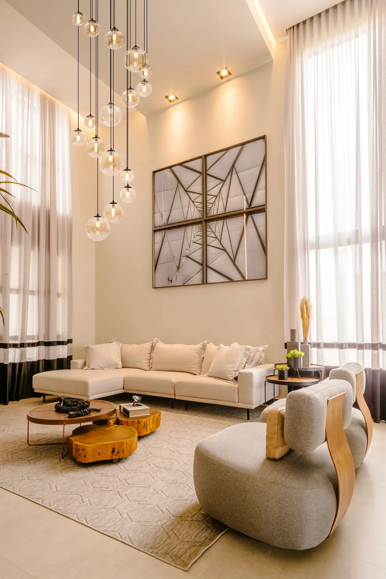 Deacon Pendant (Frame Only) 16 Light - Satin Black