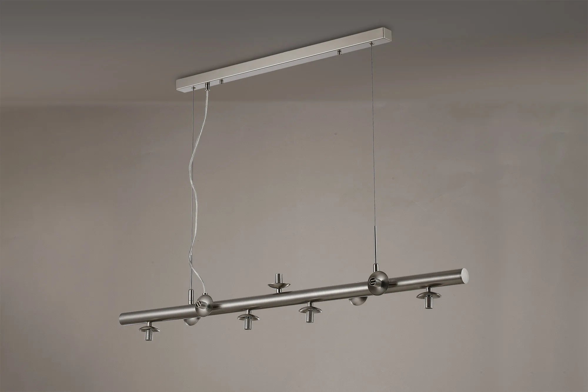 Deacon Linear Pendant (Frame Only) 9 Light - Satin Nickel