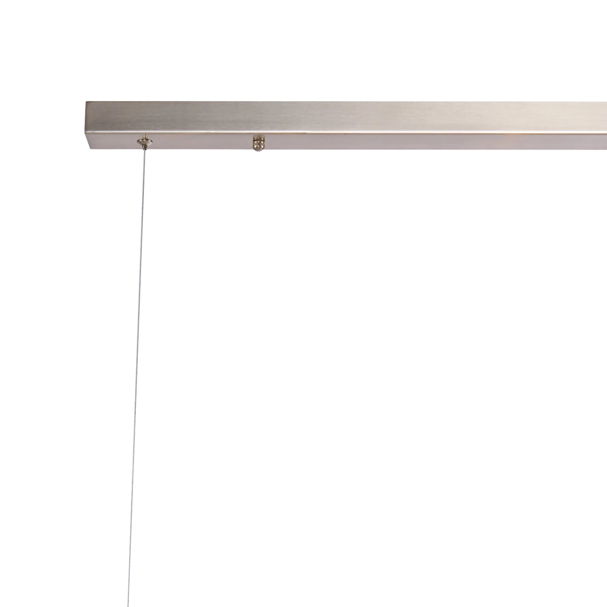 Deacon Linear Pendant 9 Light - Satin Nickel Iridescent Plated Glass