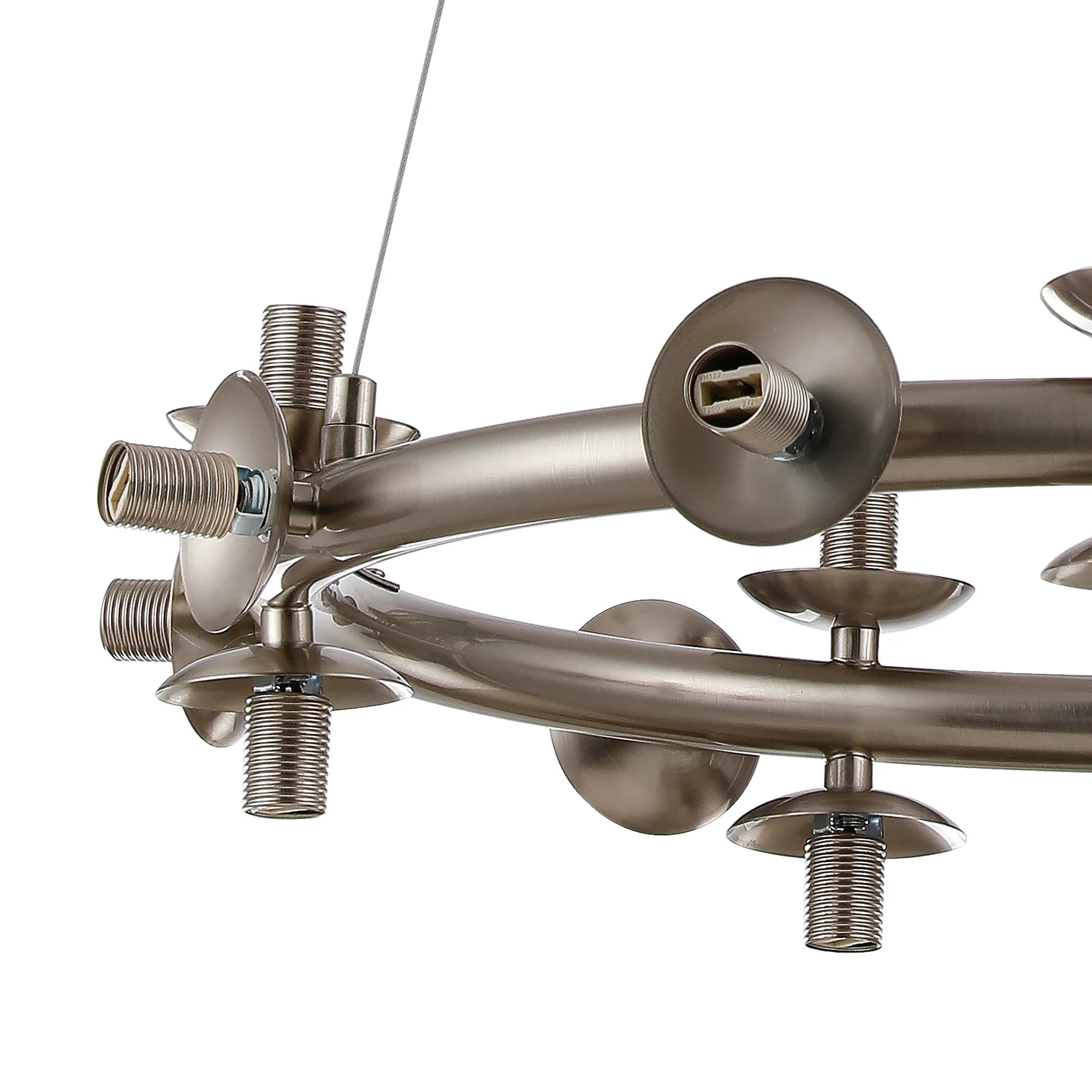 Deacon Circular Pendant (Frame Only) 16 Light - Satin Nickel