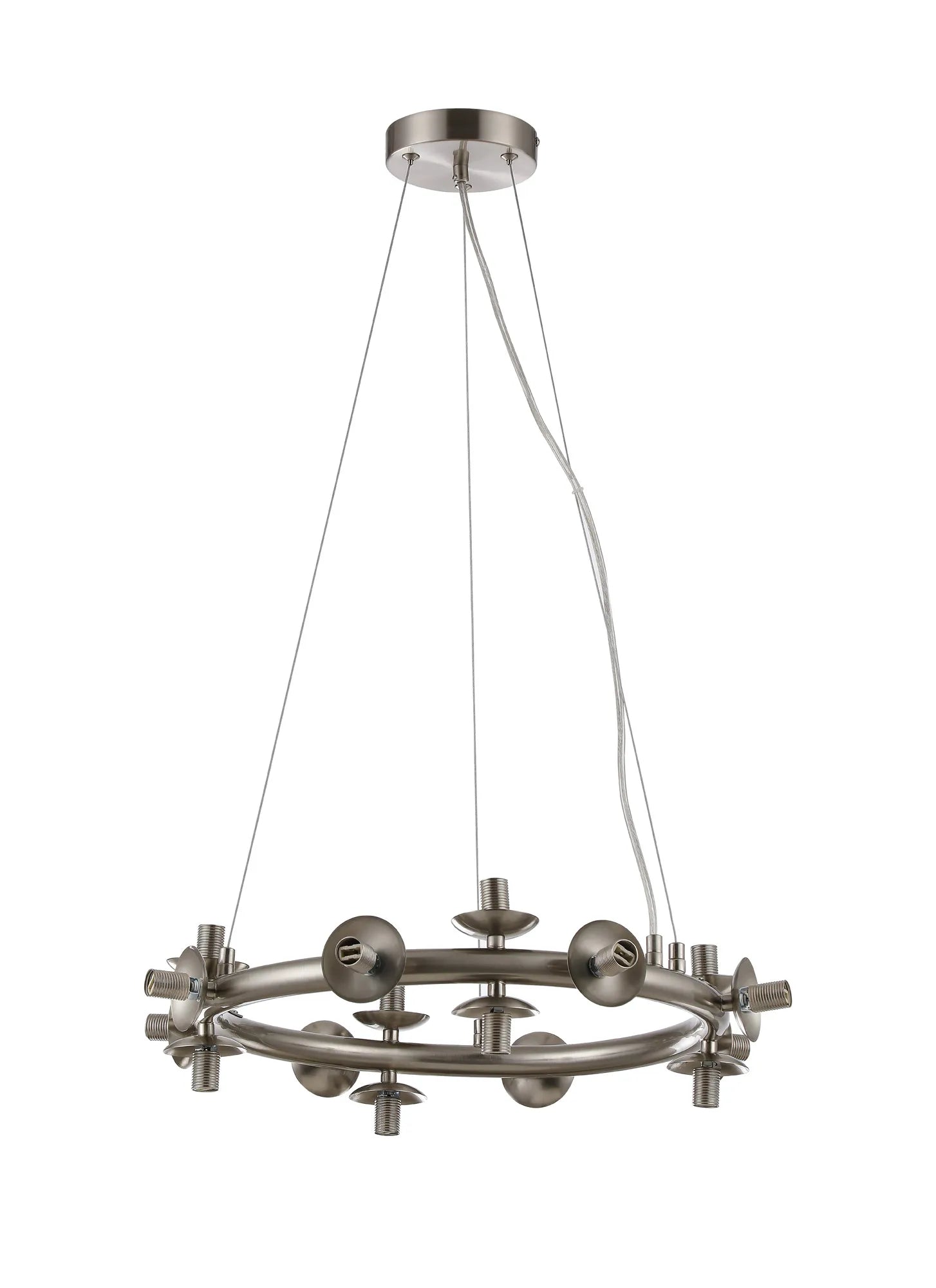 Deacon Circular Pendant (Frame Only) 16 Light - Satin Nickel