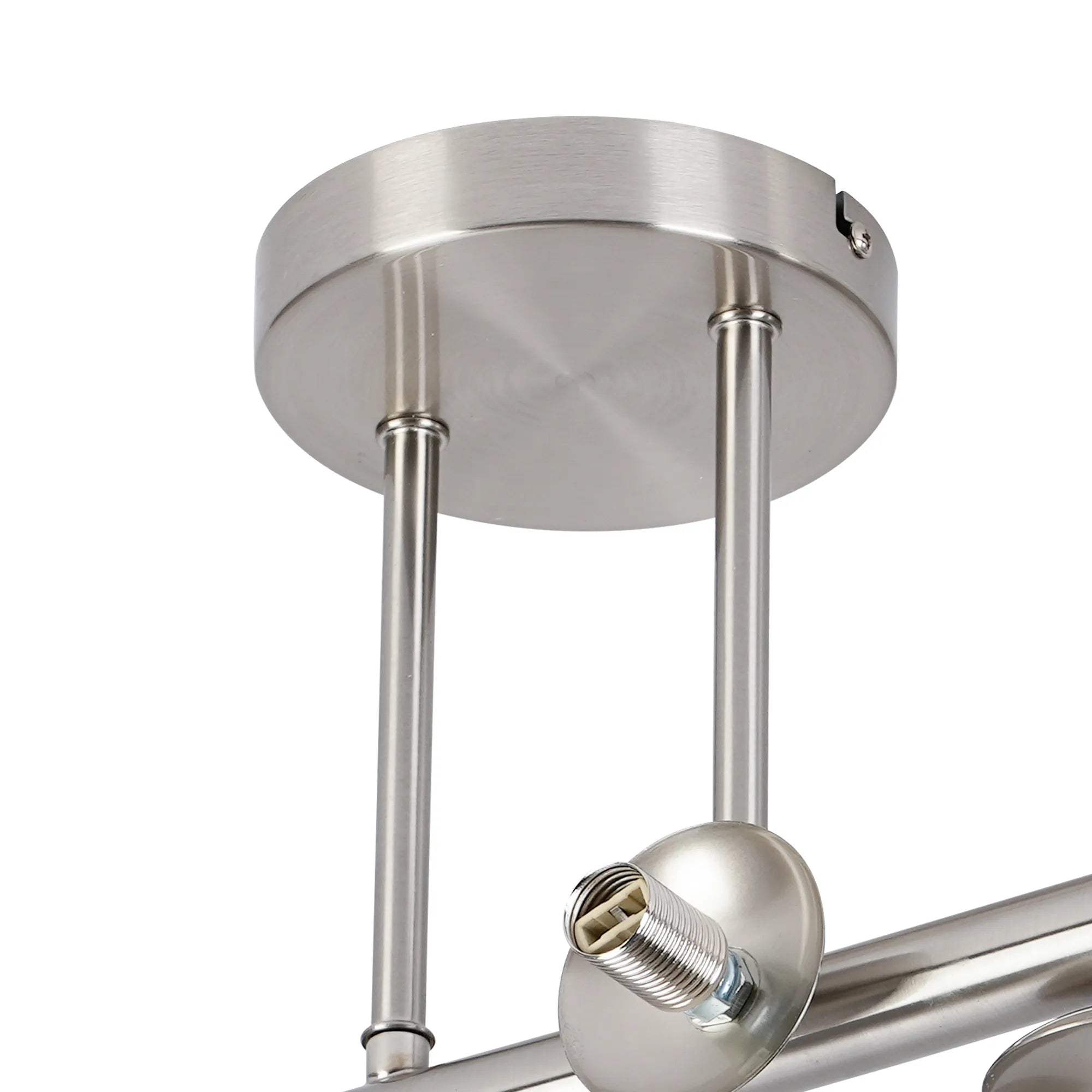 Deacon Semi-Flush Ceiling Light - (Frame Only) 6 Light - Satin Nickel