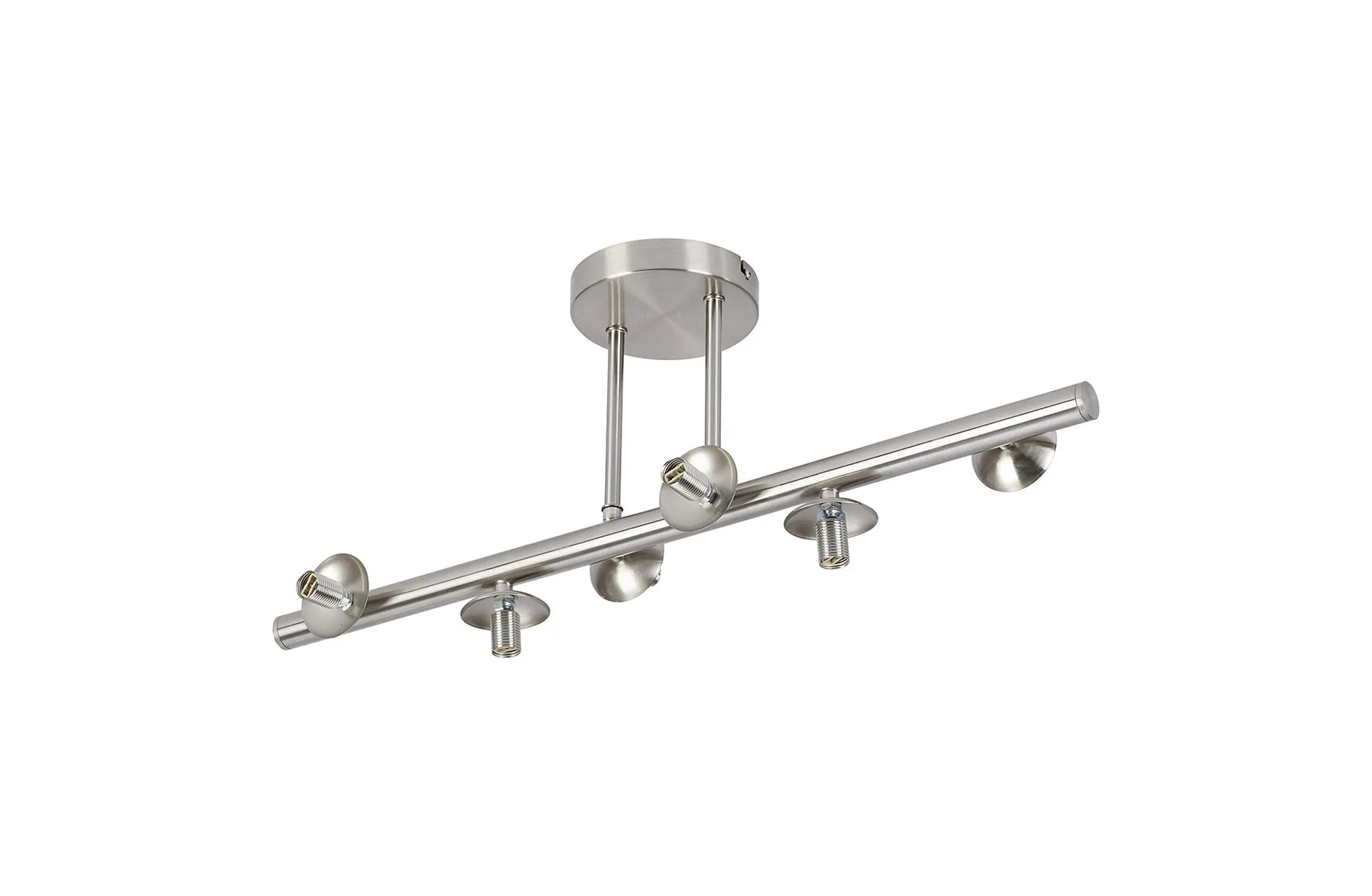 Deacon Semi-Flush Ceiling Light - (Frame Only) 6 Light - Satin Nickel