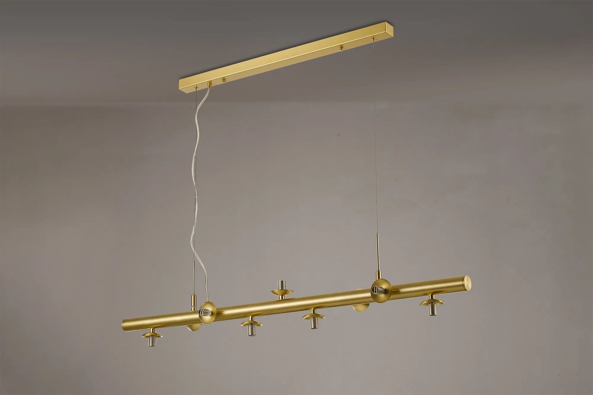Deacon Linear Pendant (Frame Only) 9 Light - Satin Gold
