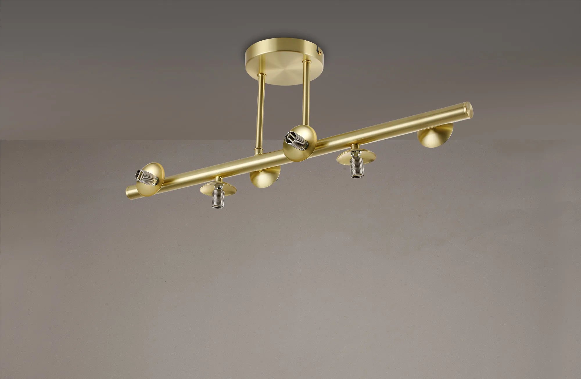 Deacon Semi-Flush Ceiling Light - (Frame Only) 6 Light - Satin Gold