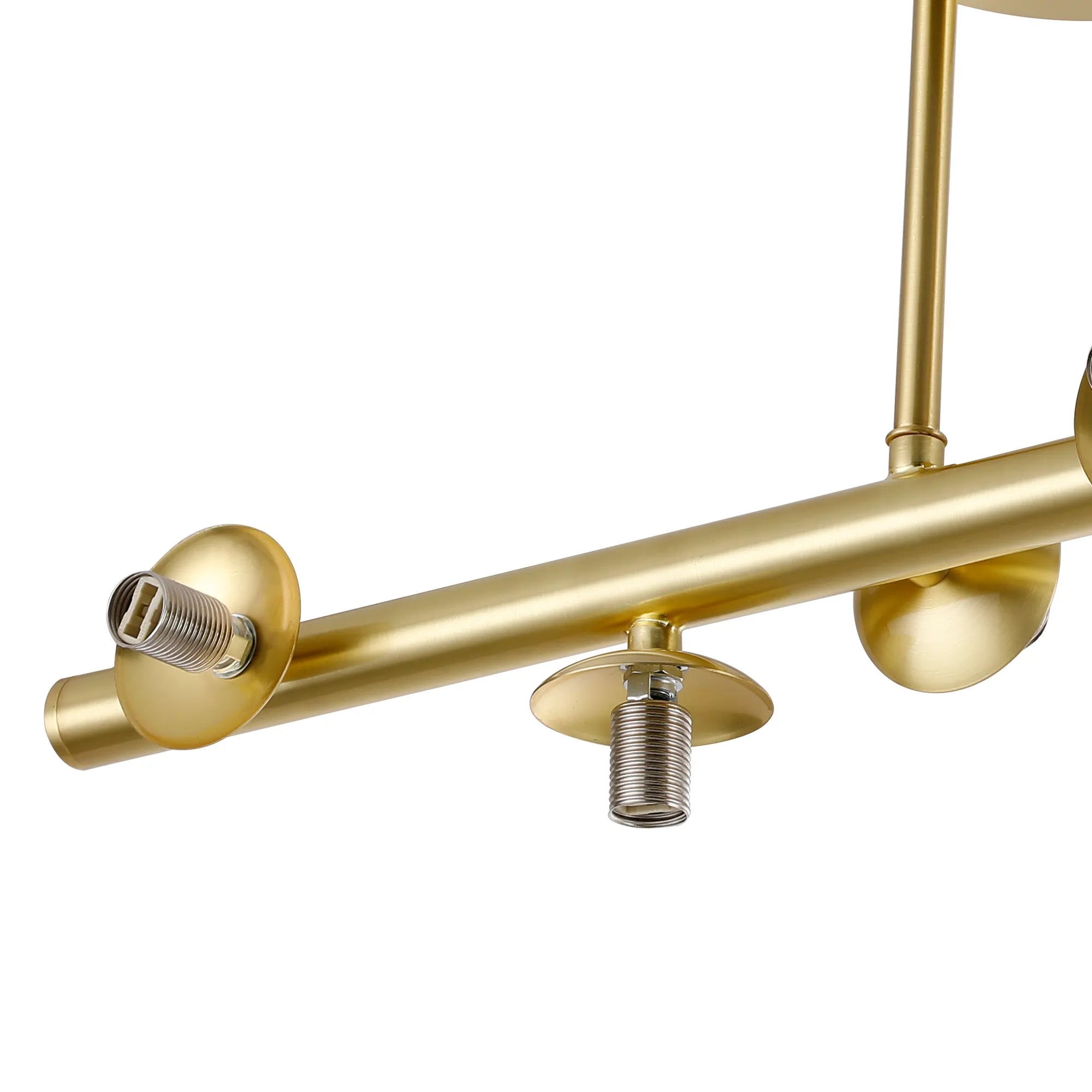 Deacon Semi-Flush Ceiling Light - (Frame Only) 6 Light - Satin Gold