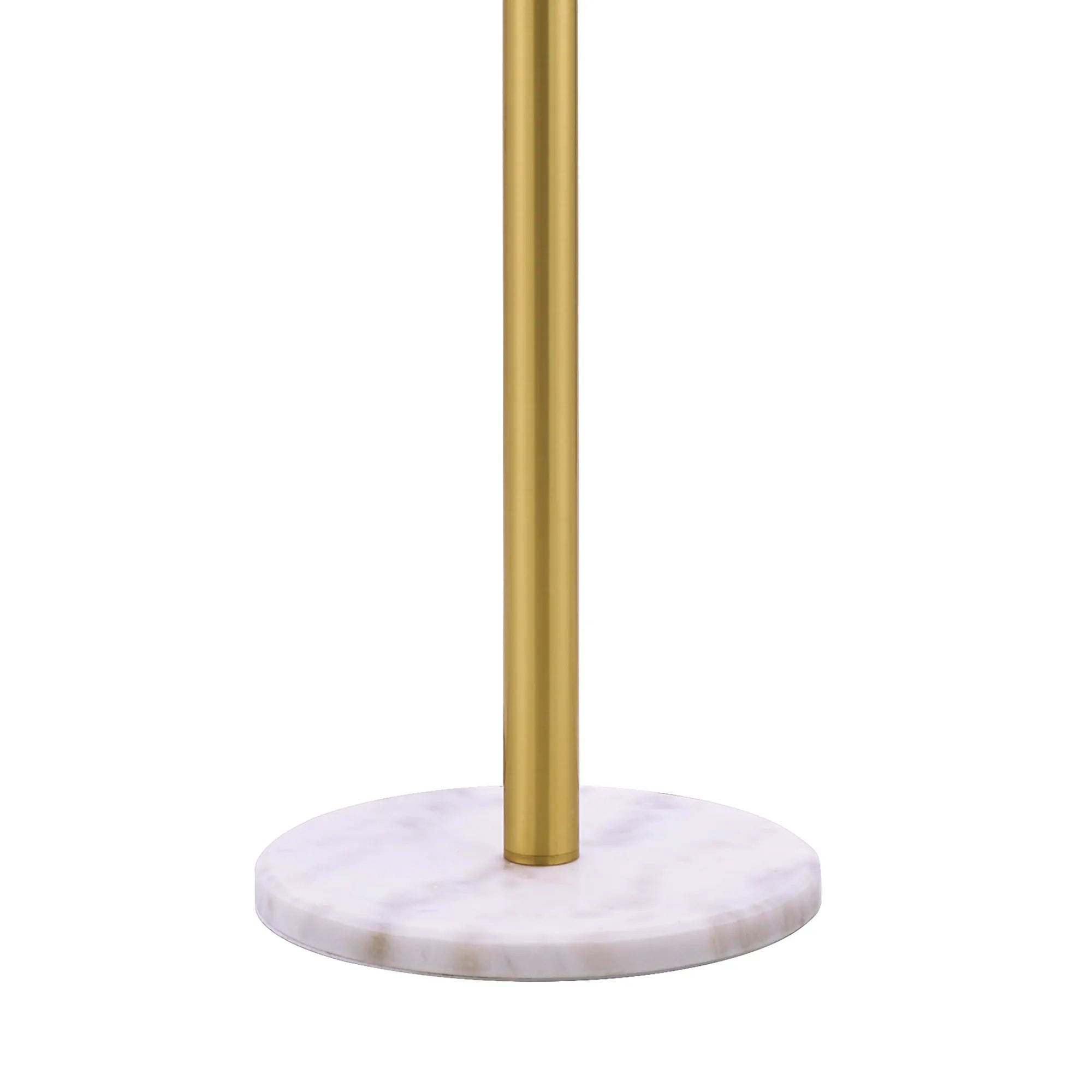 Deacon Floor Lamp 1 Single Light - Satin Gold Iridescent Plated Glass