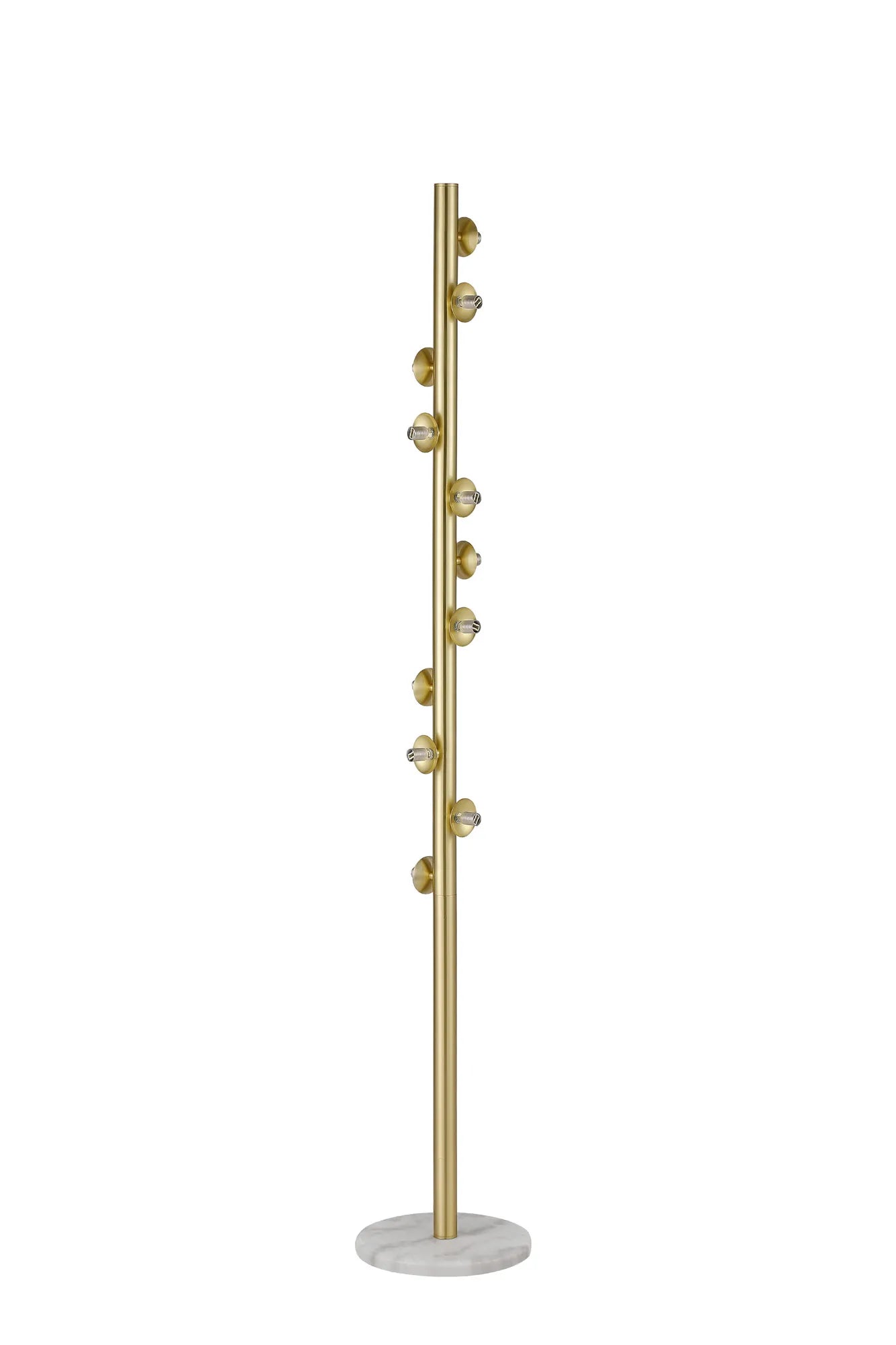 Deacon Floor Lamp Without Shade 1 Single Light - Satin Gold