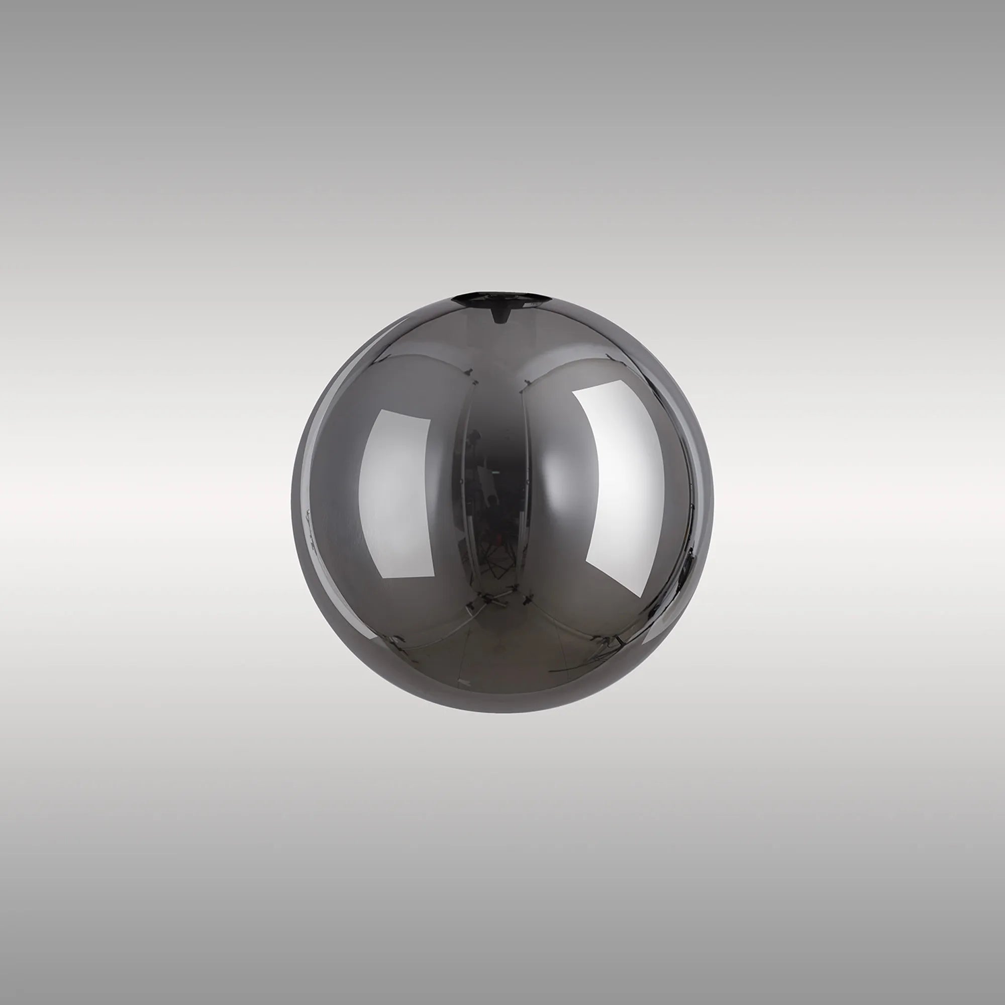 Deacon 10cm Round Chrome Plated Glass