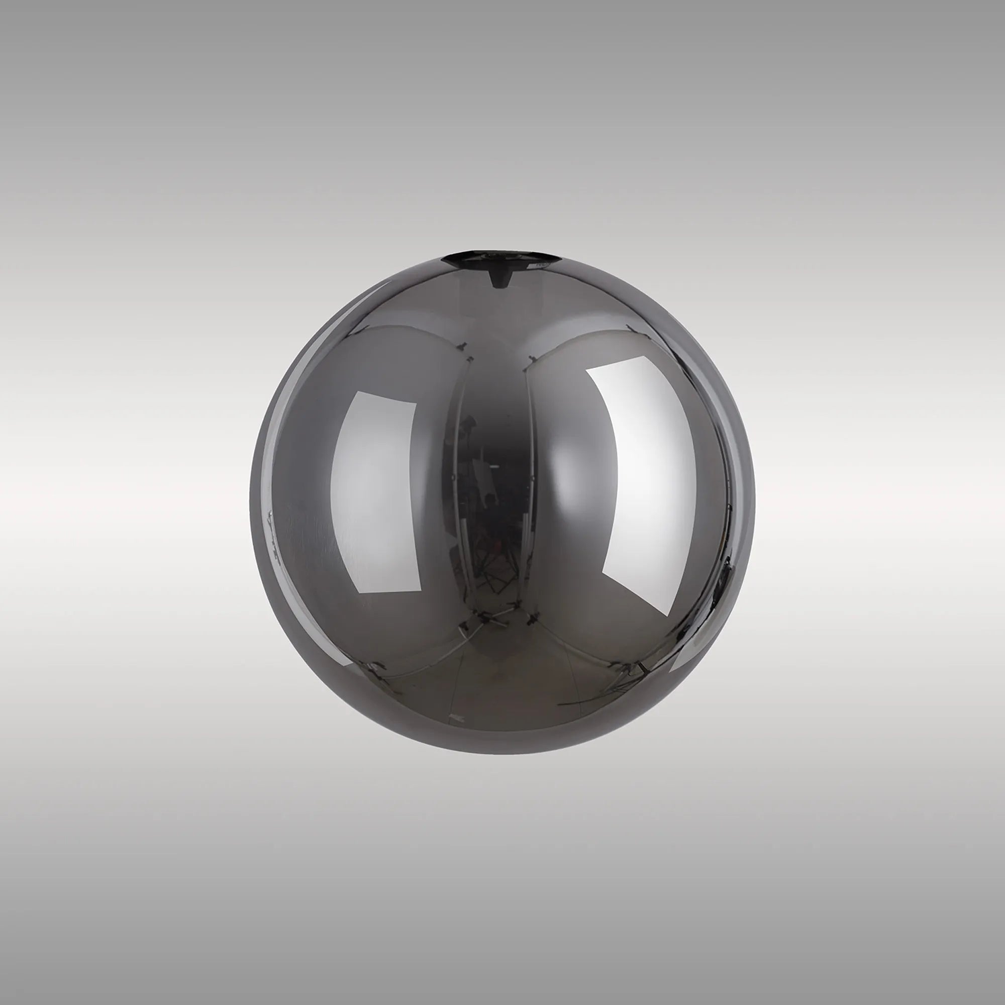 Deacon 12cm Round Chrome Plated Glass