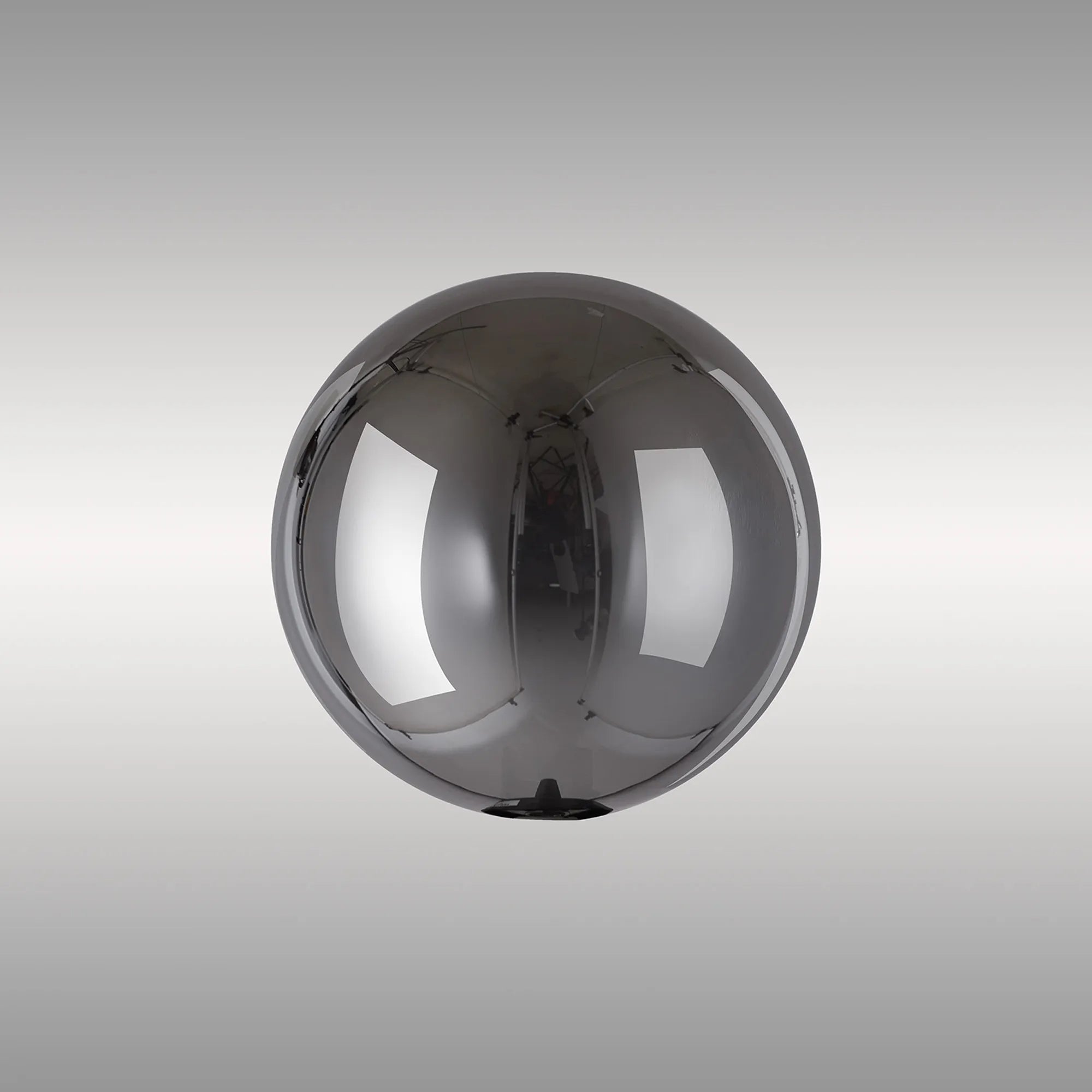 Deacon 12cm Round Chrome Plated Glass