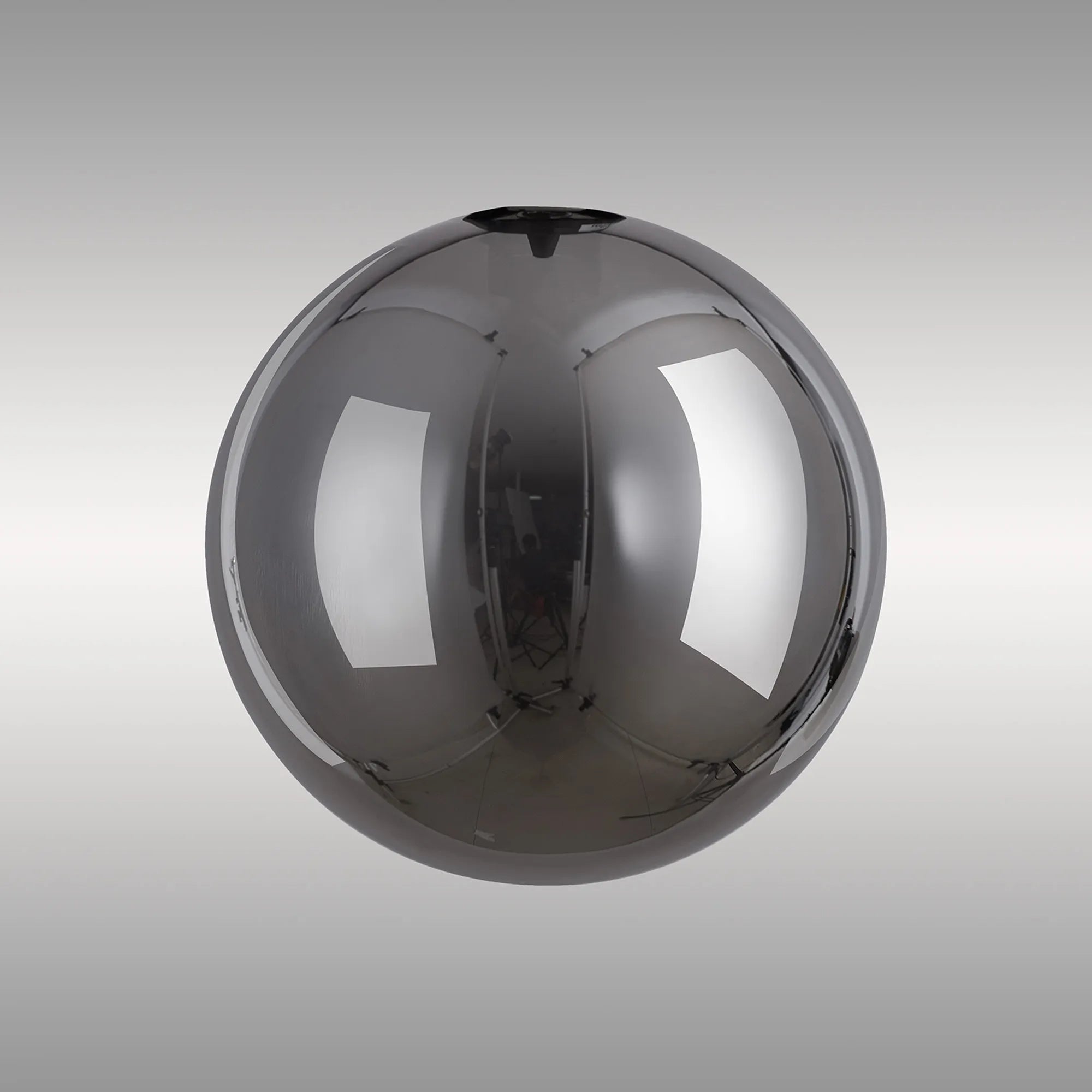 Deacon 15cm Round Chrome Plated Glass