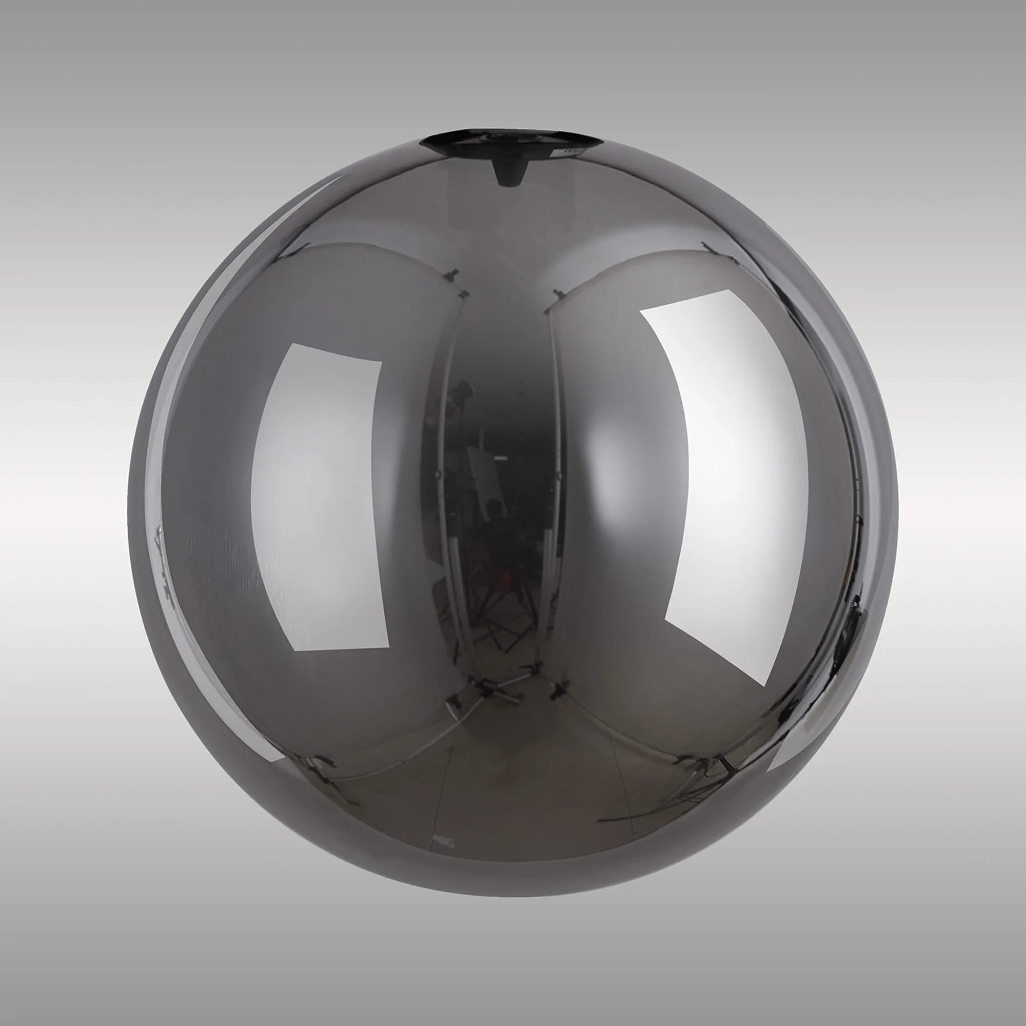 Deacon 18cm Round Chrome Plated Glass