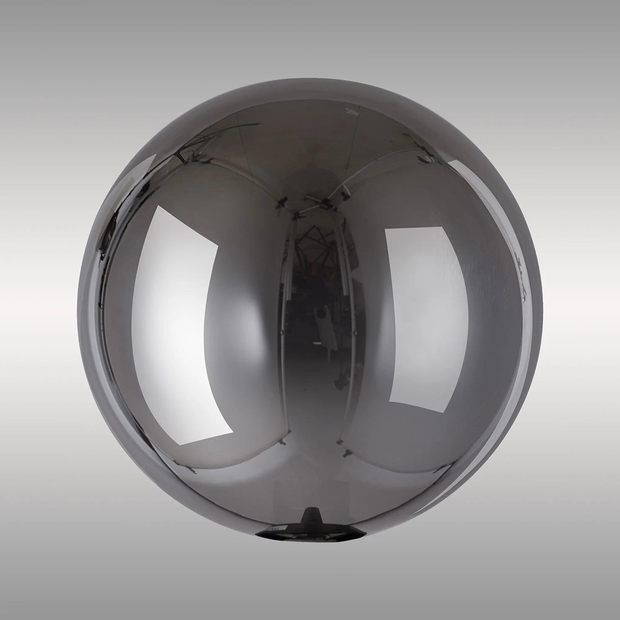 Deacon 18cm Round Chrome Plated Glass