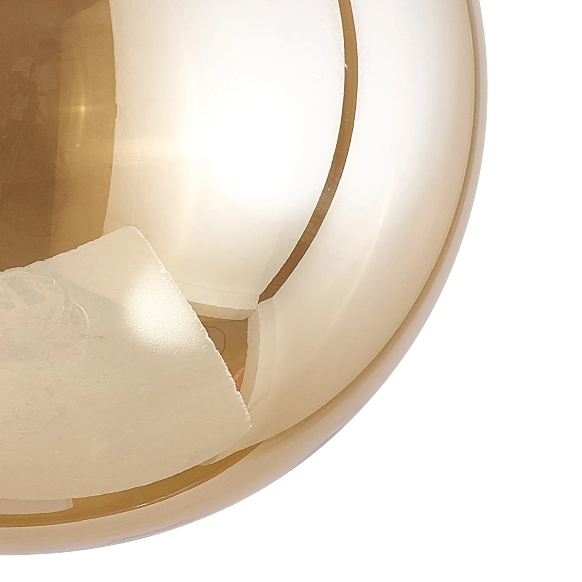 Deacon 10cm Round Amber Plated Glass